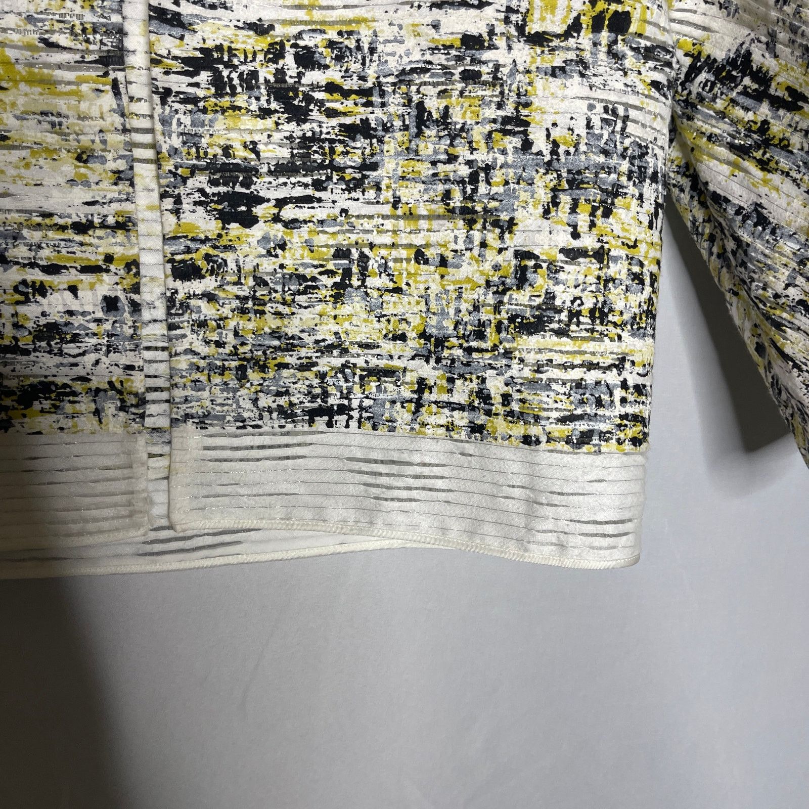 Carolina Herrera Carolina Herrera open collarless white yellow black jacket S Size S / US 4 / IT 40 - 4 Thumbnail