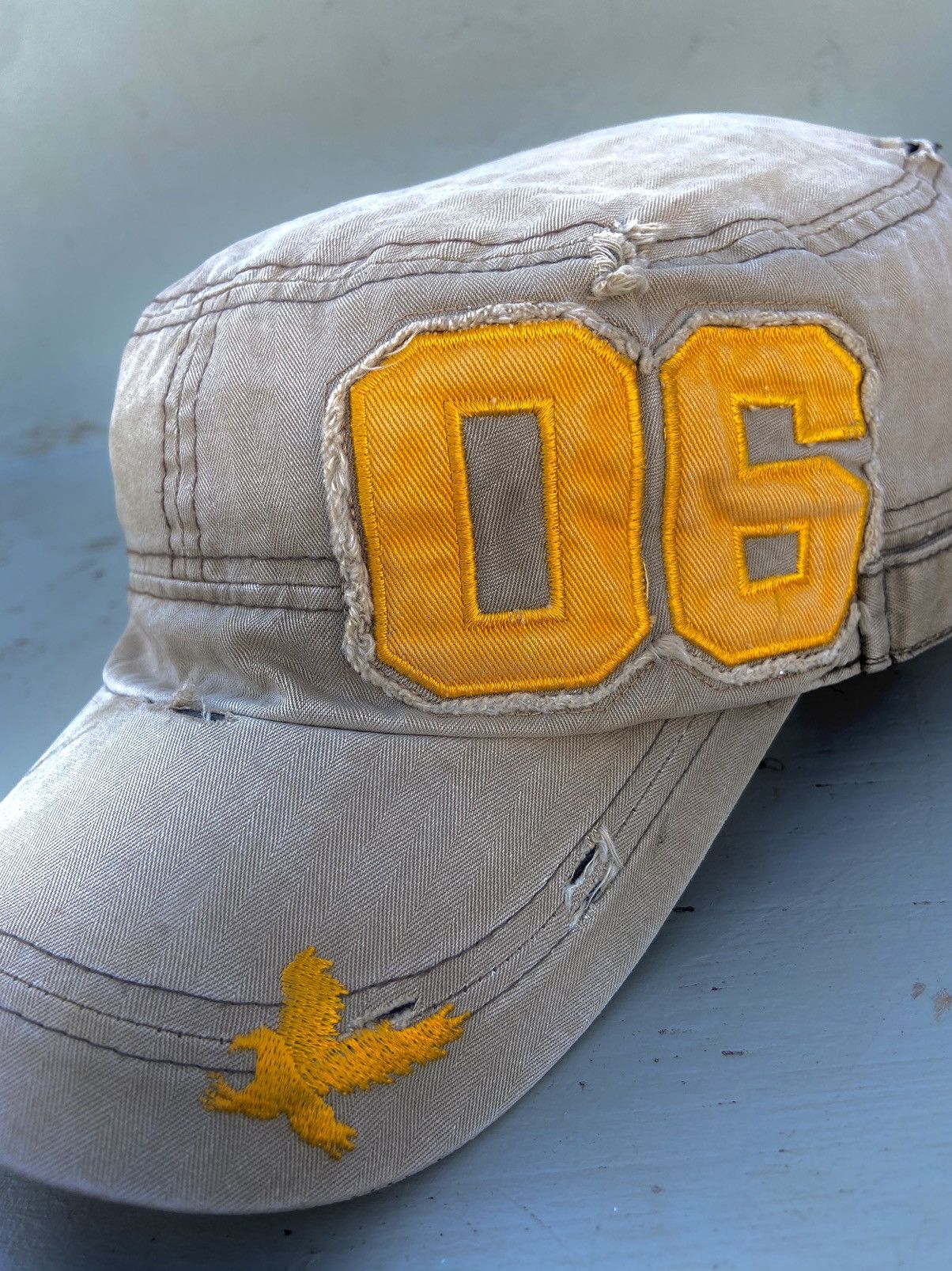 If Six Was Nine 2000s number six ditsetressed patrol hat Size ONE SIZE - 2 Thumbnail