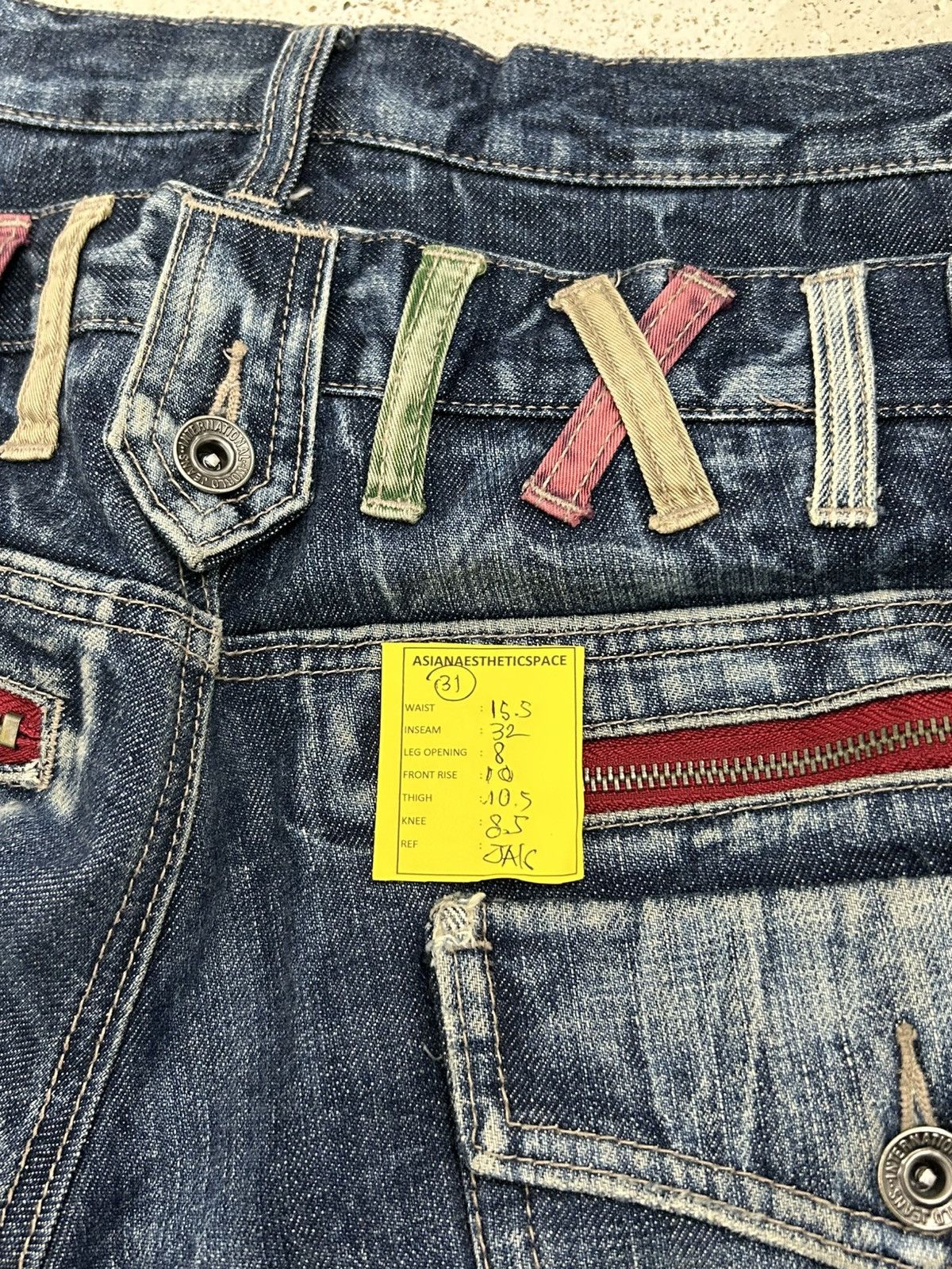 Le Grande Bleu (L.G.B.) Antfui Jeans Double Waist Clawn Marks Honeycombs Junya Size US 31 - 25 Thumbnail