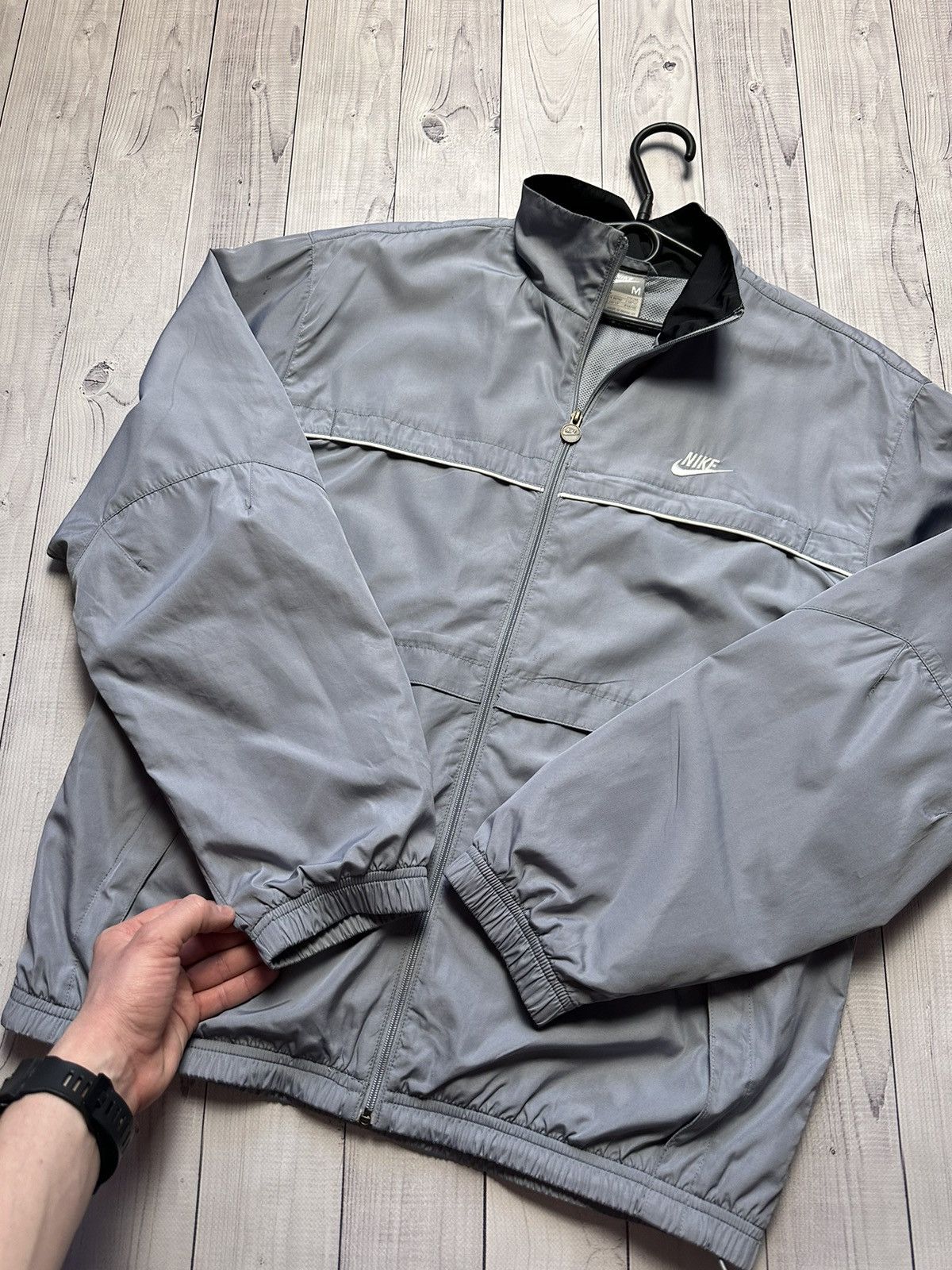 Nike × Vintage Vintage Nike track jacket size M logo grey Size US M / EU 48-50 / 2 - 6 Thumbnail