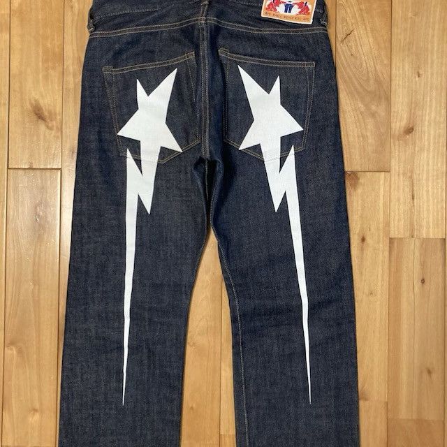 Bape BAPE STA Denim Pants a bathing ape star NIGO ★size S Size US 30 / EU 46 - 3 Thumbnail