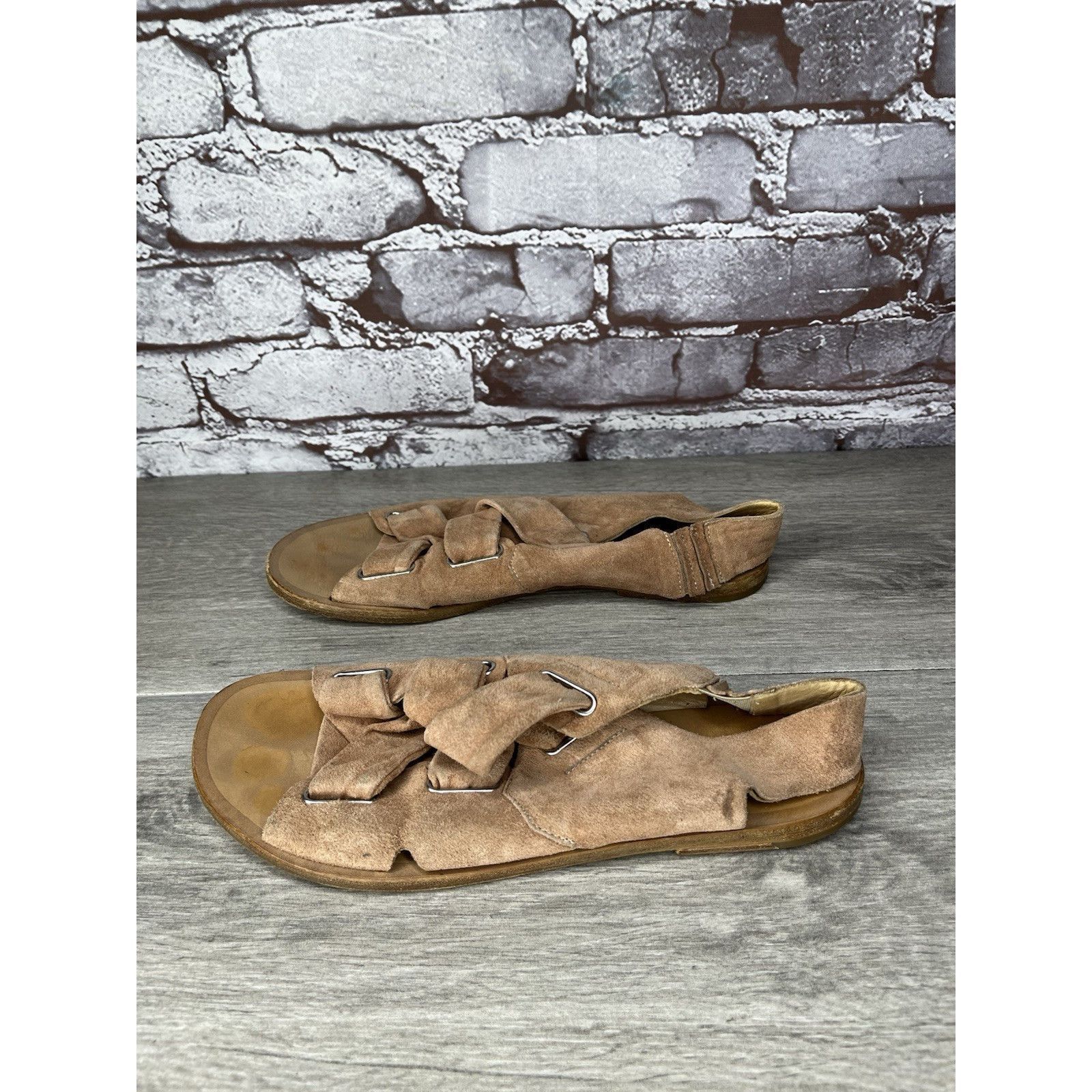 Rag & Bone Rag & Bone Pink Salmon Suede Leather Strap Flats Sandals Wom Size US 6.5 / IT 36.5 - 3 Thumbnail