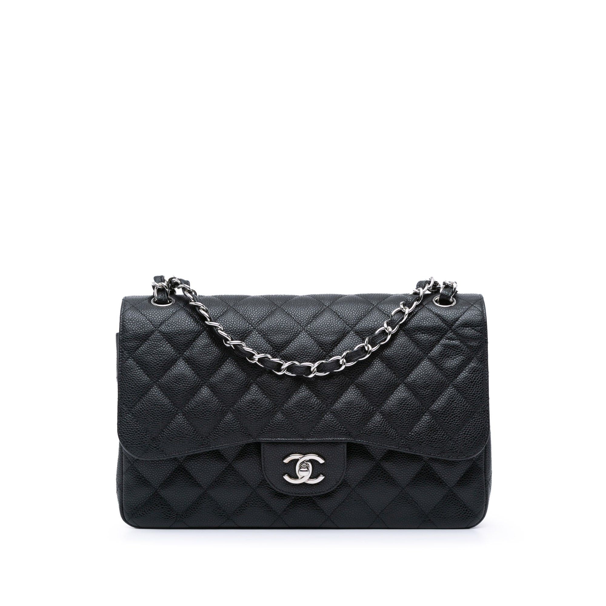 Chanel Chanel Jumbo Classic Caviar Double Flap Black Size ONE SIZE - 1 Thumbnail
