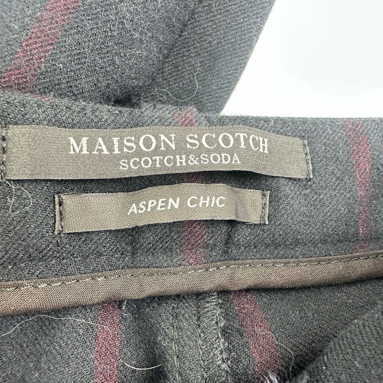 Scotch & Soda Maison Scotch & Soda Aspen Striped Navy Pants Petite 27x26 Size 27" / US 4 / IT 40 - 8 Thumbnail