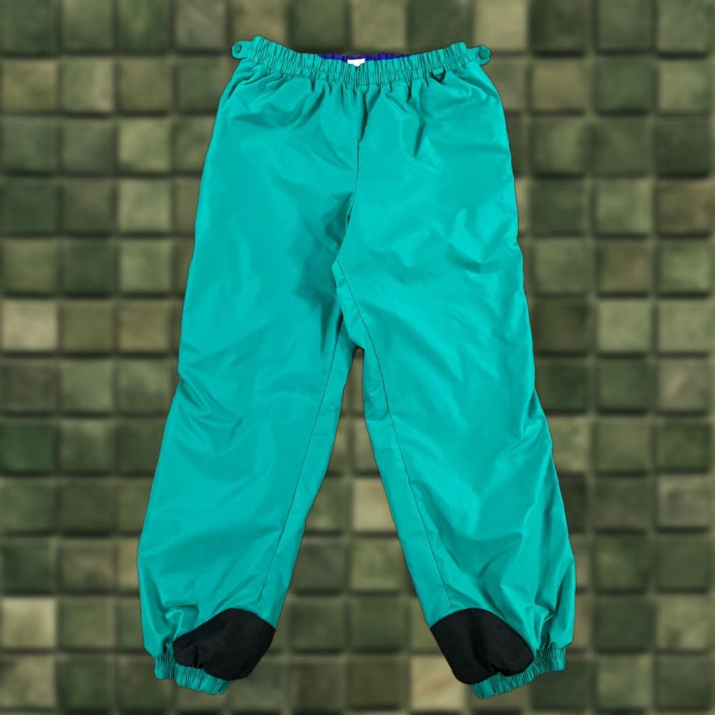 VINTAGE Columbia Snow Pants Mens XL Nylon Ski Bibs 90s Winter
