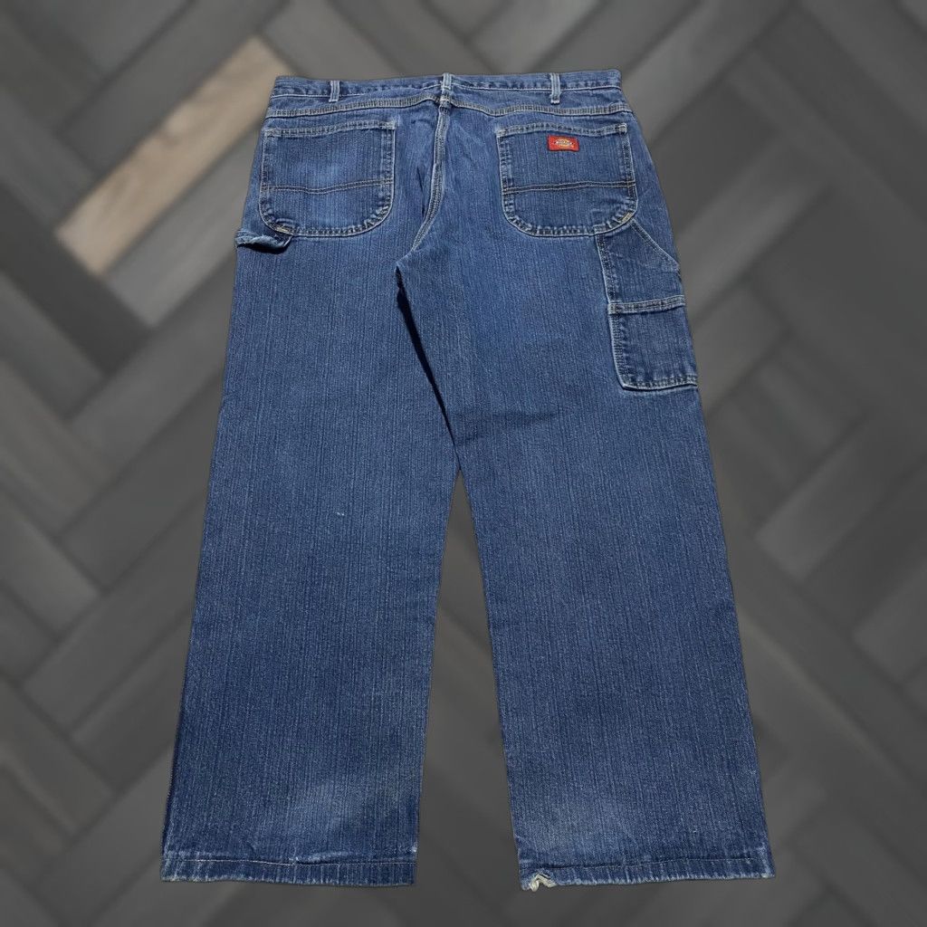Dickies Dickies Carpenter Jeans Mens 38x28 Blue Relaxed Fit Workwear Hammer Loop Denim Jeans Mens Blue Dickies Carpenter Size US 38 / EU 54 - 1 Thumbnail