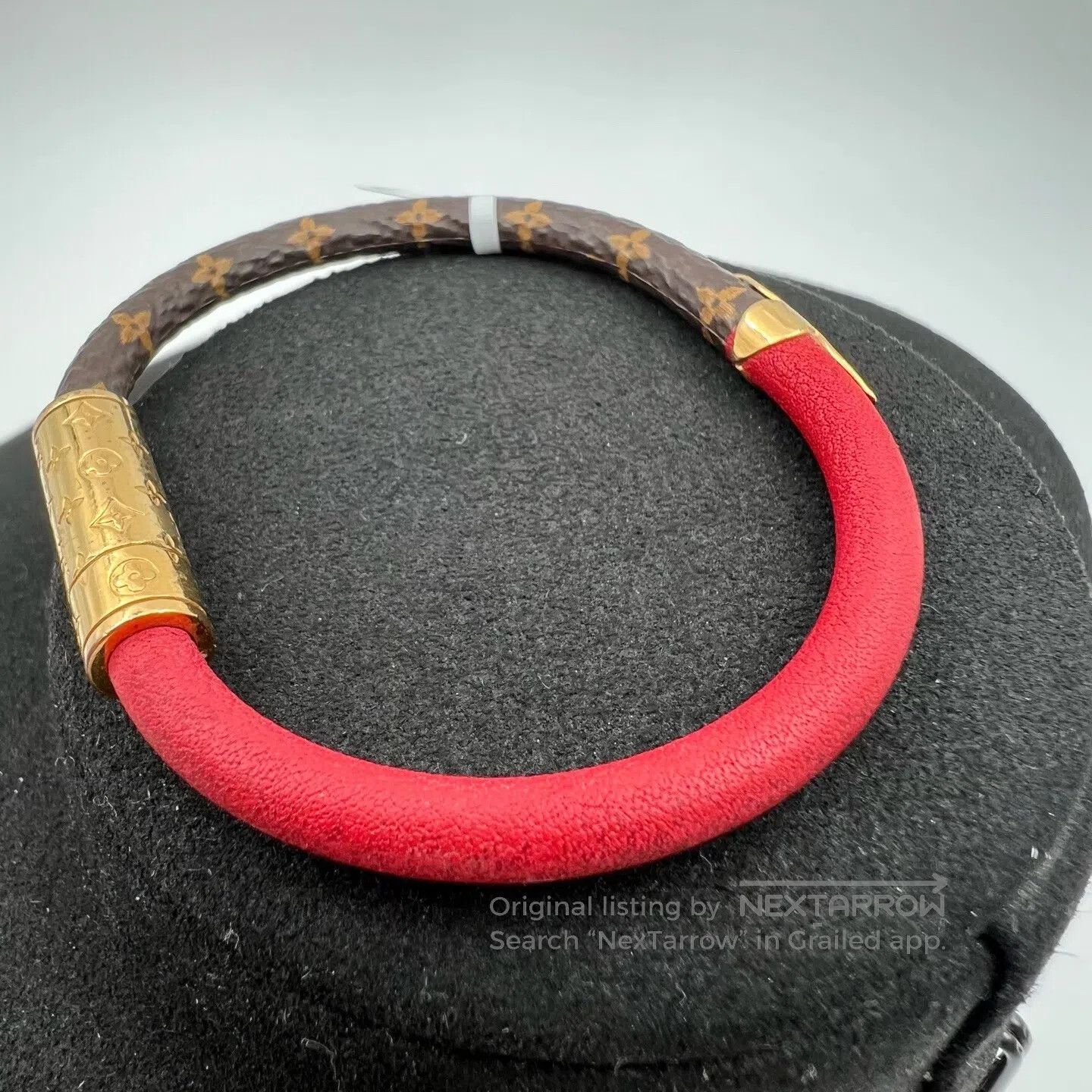 Louis Vuitton Louis Vuitton sizeM Red and brown color combination metal b Size ONE SIZE - 4 Thumbnail