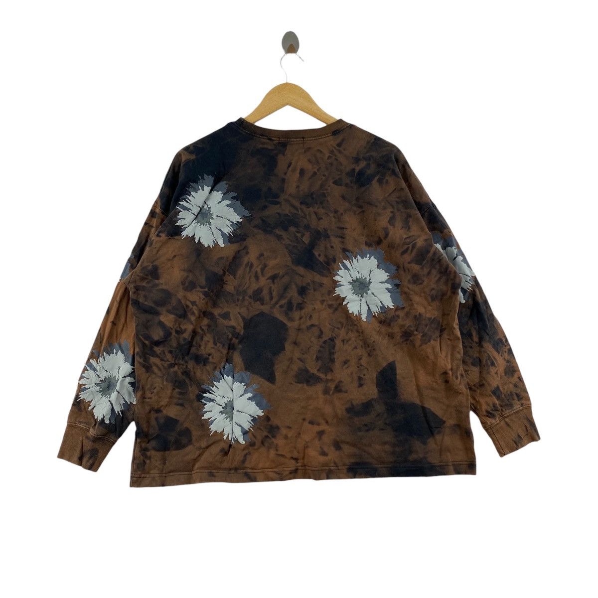 HARE × Japanese Brand × Vintage Vintage HARE JAPAN FLORAL Tie Dye AOP Baggy Tee Shirt Size S / US 4 / IT 40 - 3 Thumbnail