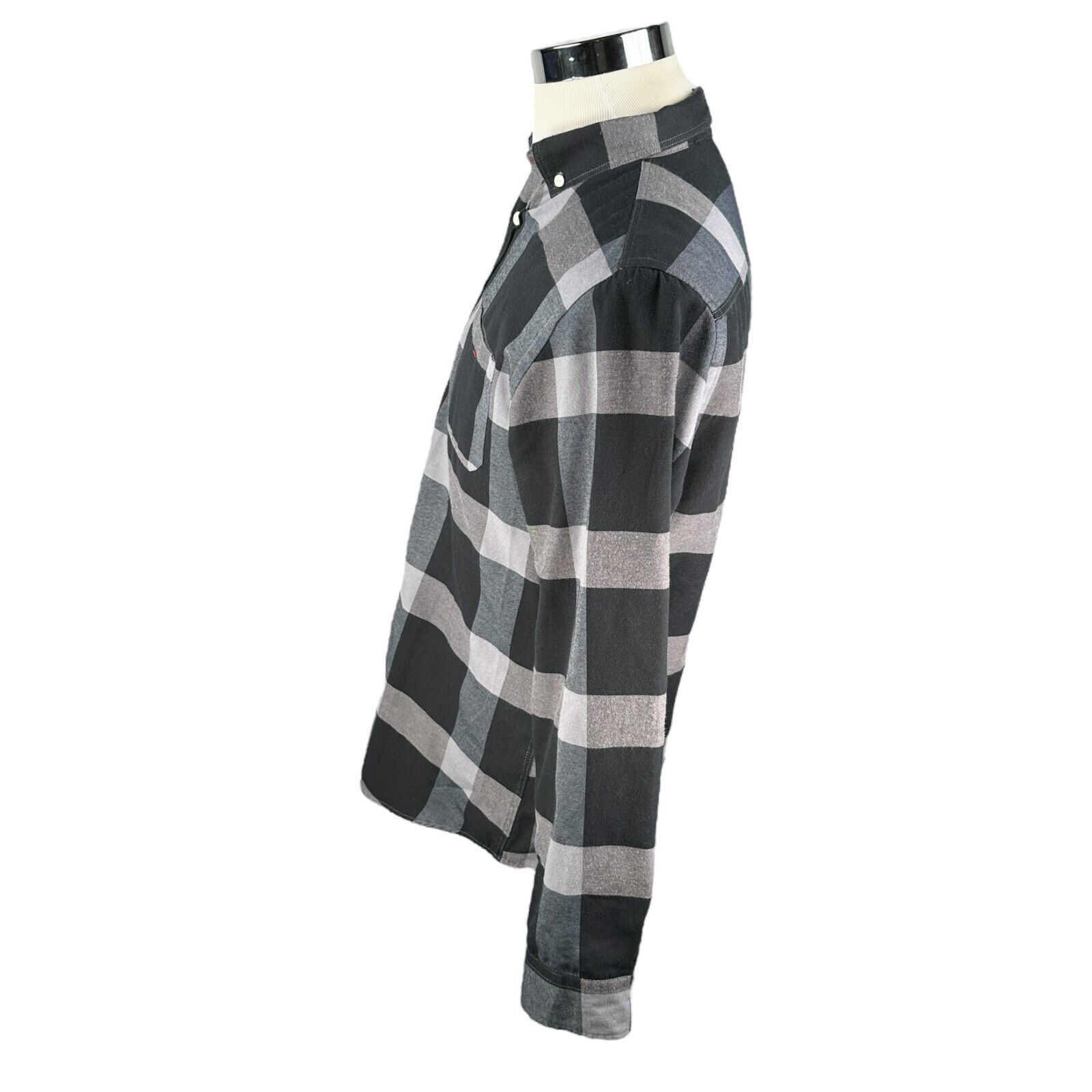 The Unbranded Brand Spitalfields Shirt Men’s M Grey Checked Cotton Button Down Size US M / EU 48-50 / 2 - 3 Thumbnail