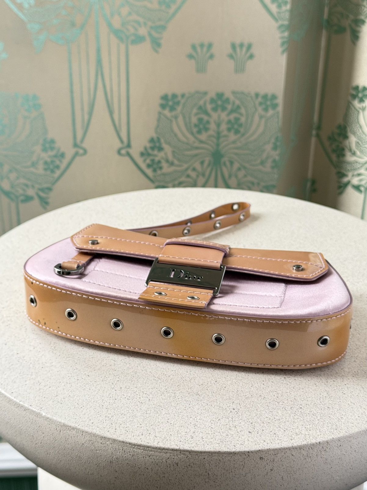 Dior 2002 Dior Street Chic Mini Columbus Pink Satin Clutch Bag Size ONE SIZE - 15 Thumbnail