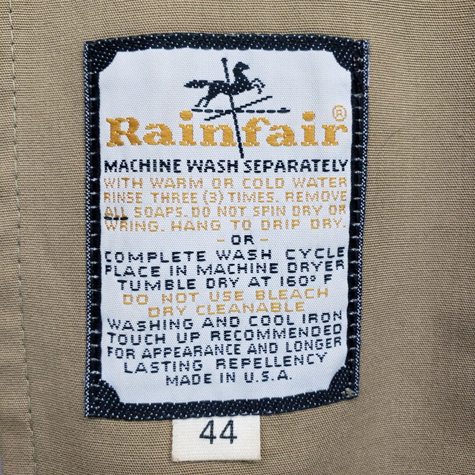 Vintage Rainfair Trench Coat Removable Faux Fur Lining USA Made 44 Size US L / EU 52-54 / 3 - 13 Thumbnail