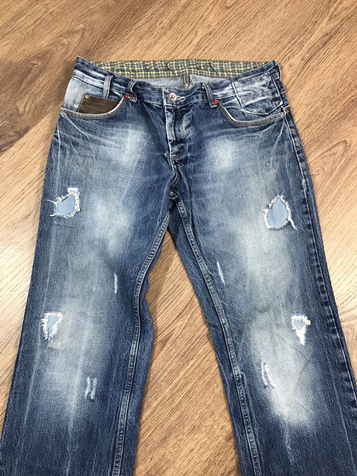 Japanese Brand × Vintage Vintage Distressed Denim Pants Size US 33 - 3 Thumbnail