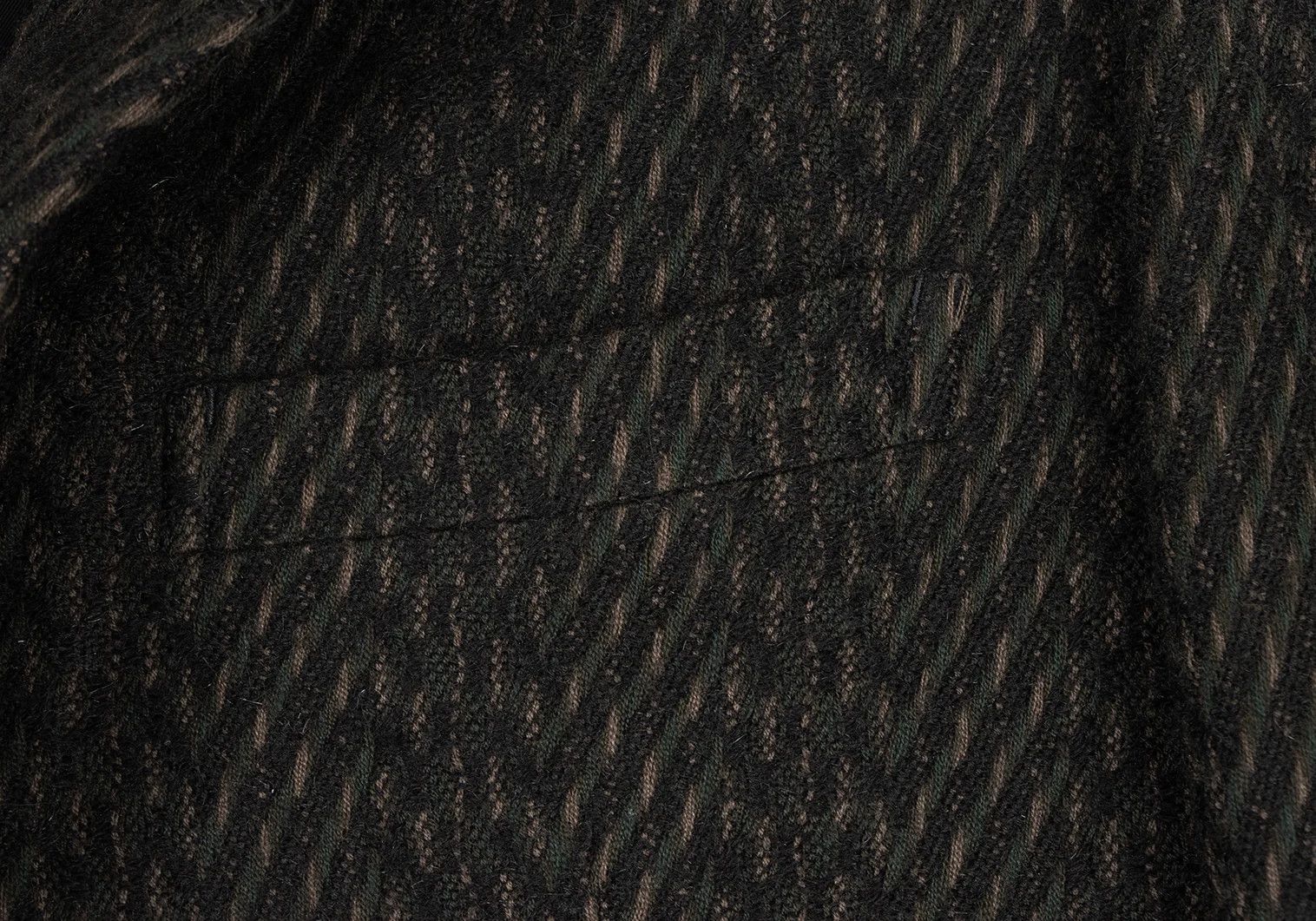 Issey Miyake Wool Patterned Jacket in Green and Black, Size L Size US L / EU 52-54 / 3 - 5 Thumbnail