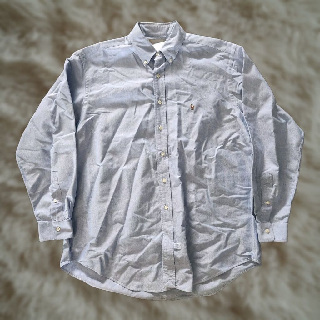 Ralph Lauren Ralph Lauren Shirt Mens XL Blue Chambray Yarmouth Oxford Button-Up Classic Fit Size US XL / EU 56 / 4 - 1 Thumbnail