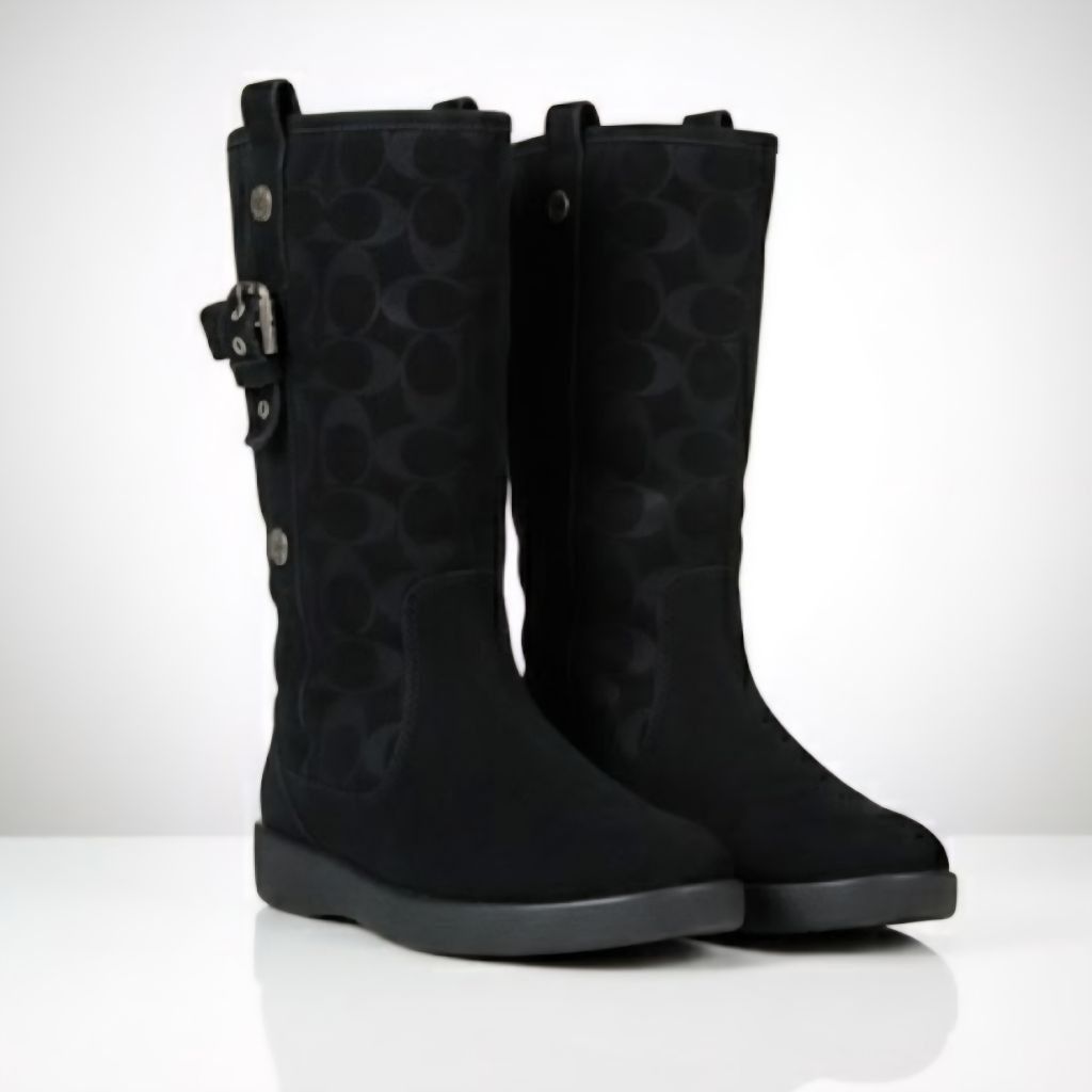 Coach Coach Womens Black Suede Boots Size 7B Size US 7 / IT 37 - 1 Thumbnail