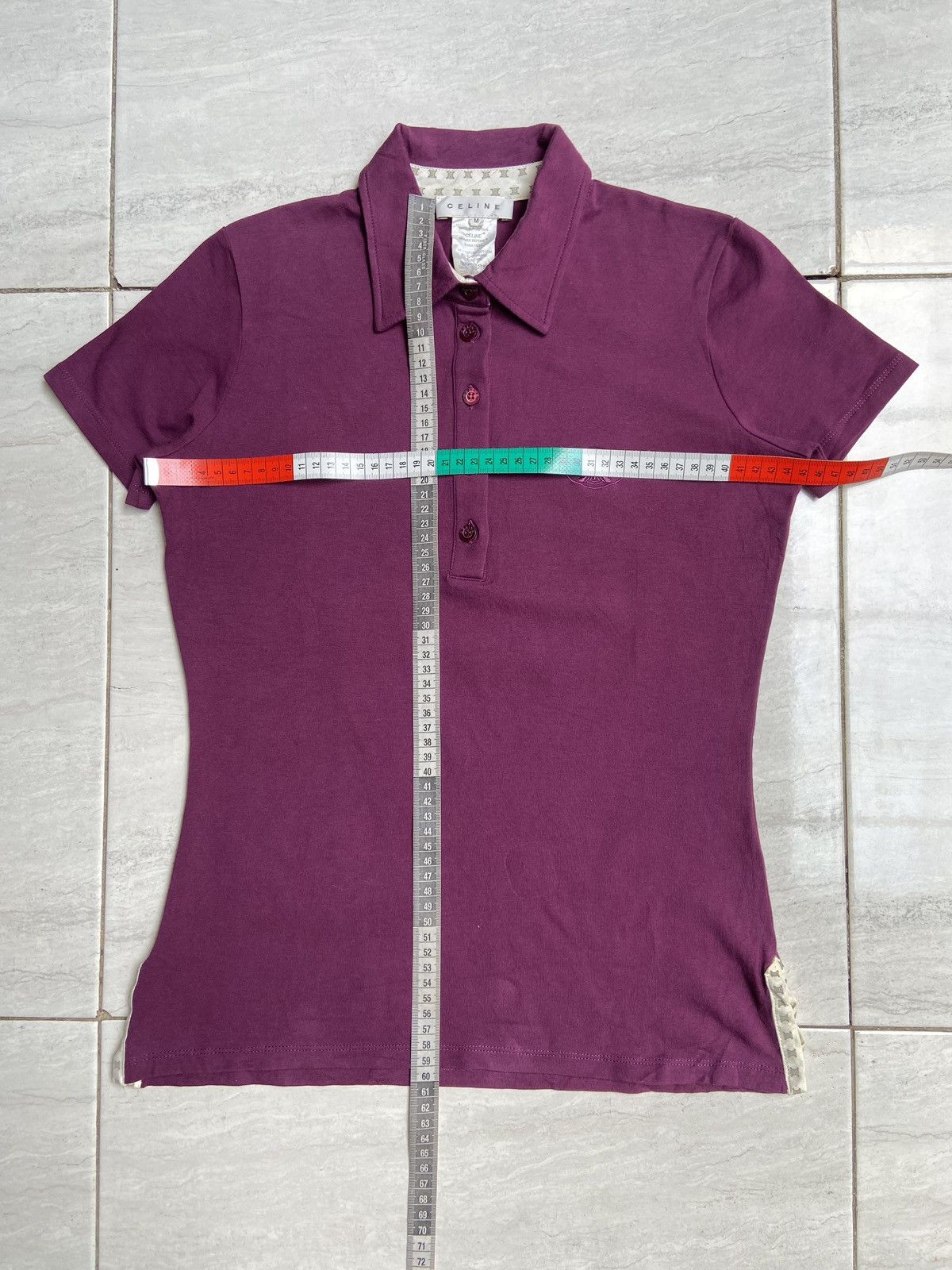 Celine CELINE Purple T-shirt Size US XS / EU 42 / 0 - 6 Thumbnail