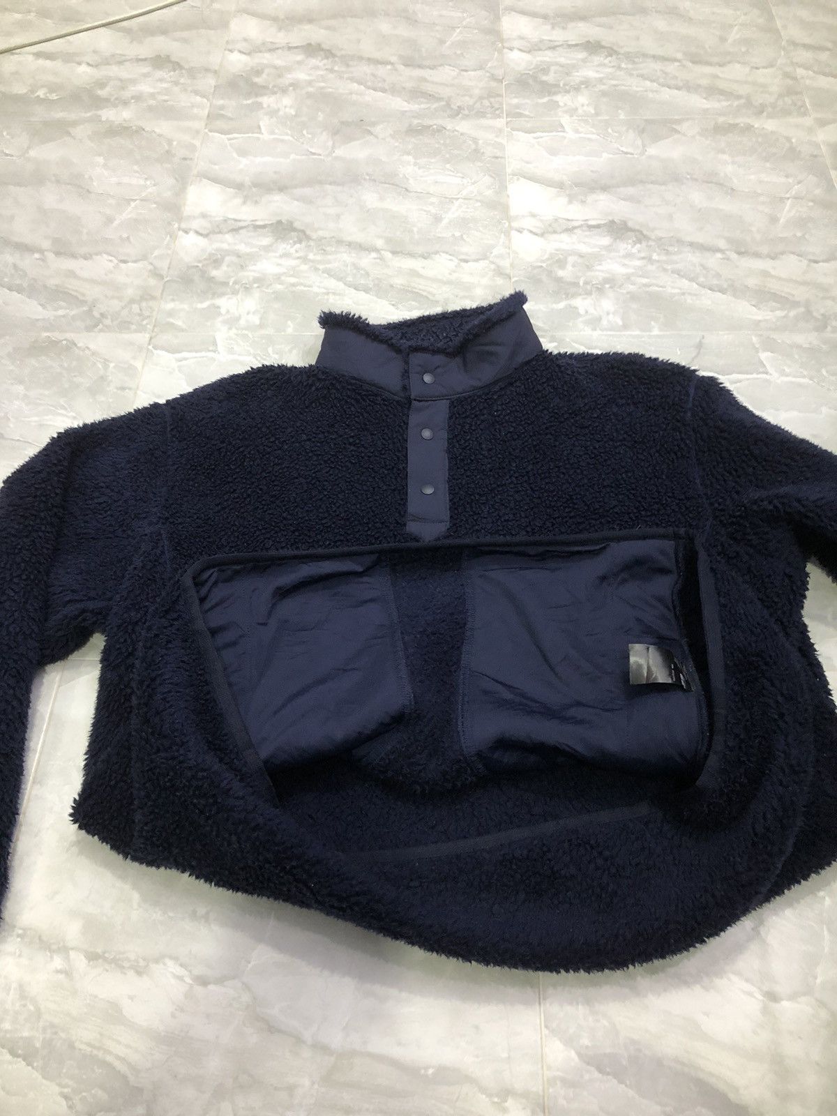 Uniqlo × White Mountaineering Uniqlo x White Mountaineering Navy Fleece Pullover Size US XL / EU 56 / 4 - 13 Thumbnail