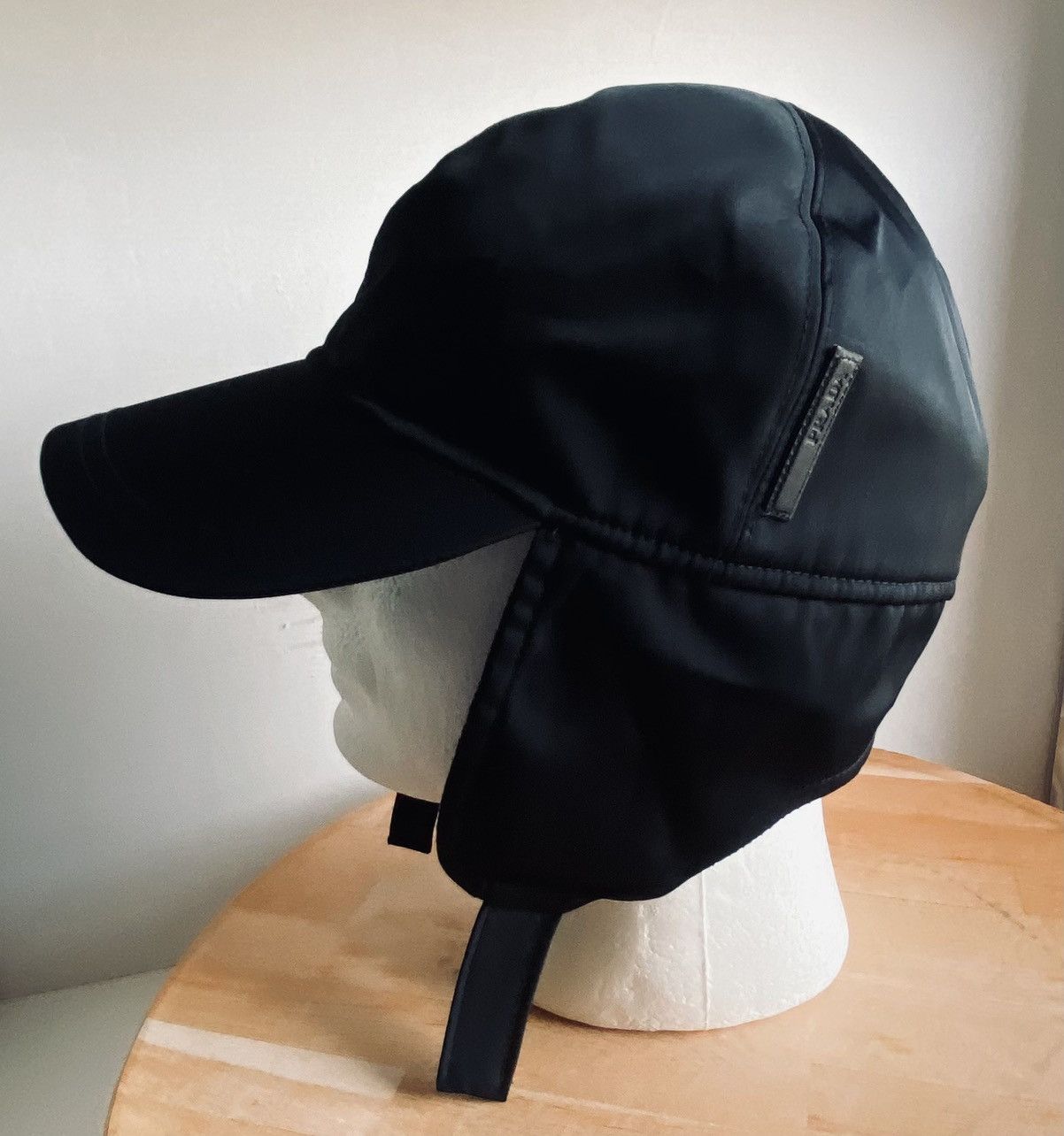 Prada Prada 🇮🇹 black techno logo insulated trapper cap M NWT Size ONE SIZE - 1 Thumbnail