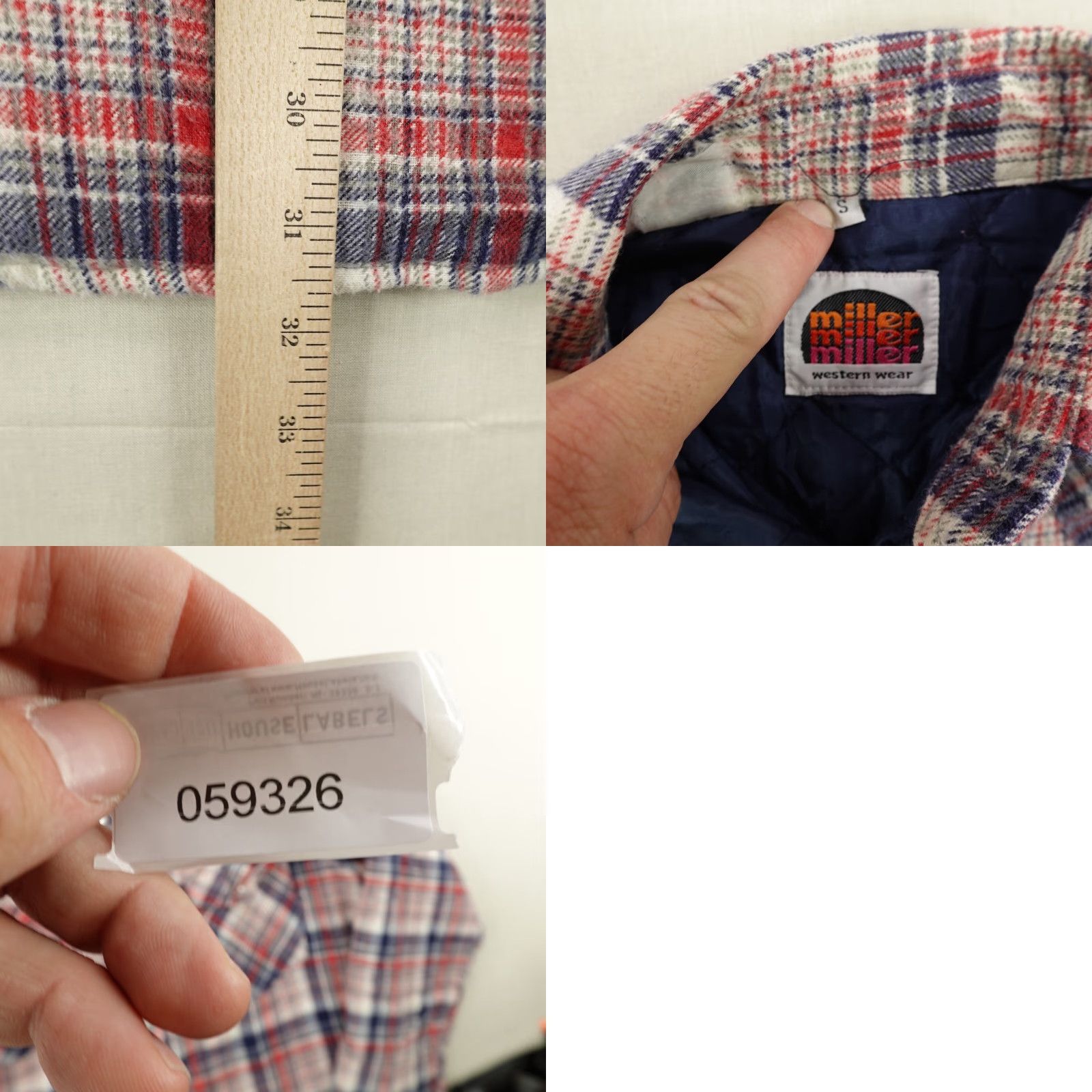 Vintage VINTAGE Miller Shirt Men Small Red Plaid Flannel Quilted Western Pearl Snap Size US S / EU 44-46 / 1 - 8 Thumbnail
