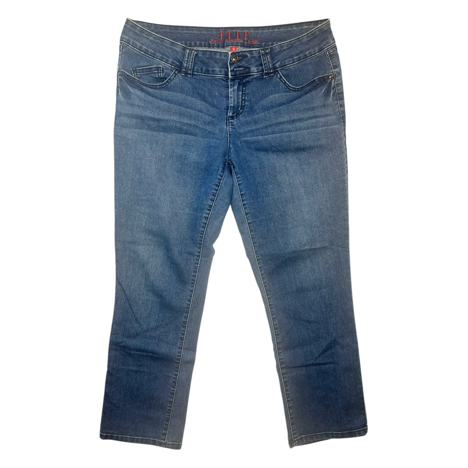 Other ELLE Mid Rise Straight Leg Jeans Blue Denim Womens Size 10 Size 32" / US 10 / IT 46 - 1 Thumbnail