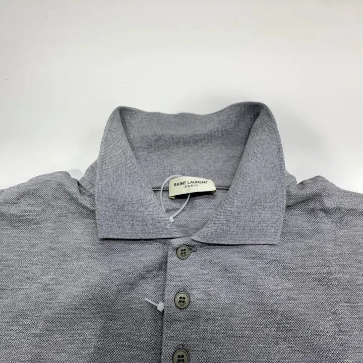 Saint Laurent Paris Saint Laurent Gray Short Sleeve Polo Shirt-2507 Size US M / EU 48-50 / 2 - 4 Thumbnail