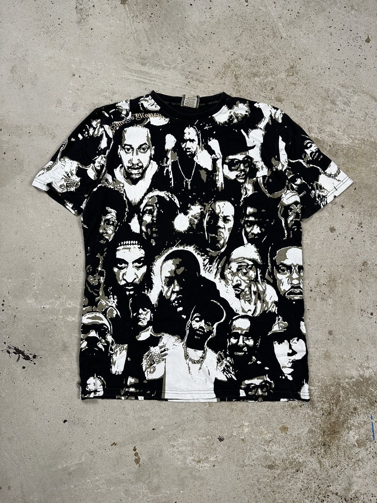 Rap Tees Vintage Y2K Time Is Money All Over Print Rap Hip Hop Tee Size US L / EU 52-54 / 3 - 1 Thumbnail