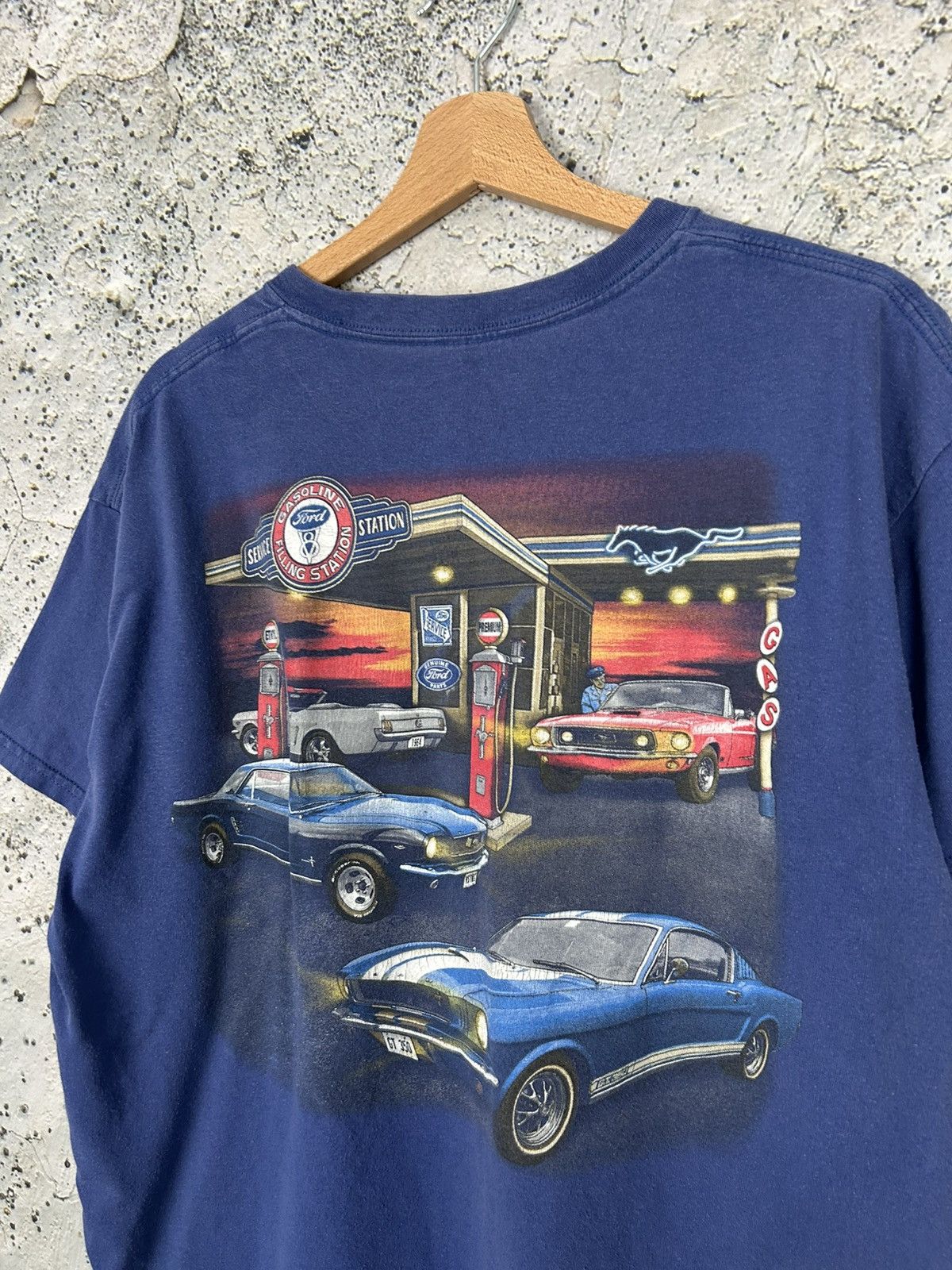 Vintage Vintage Ford Mustang Graphic Tee Racing Motorsport 90s Size US L / EU 52-54 / 3 - 2 Thumbnail