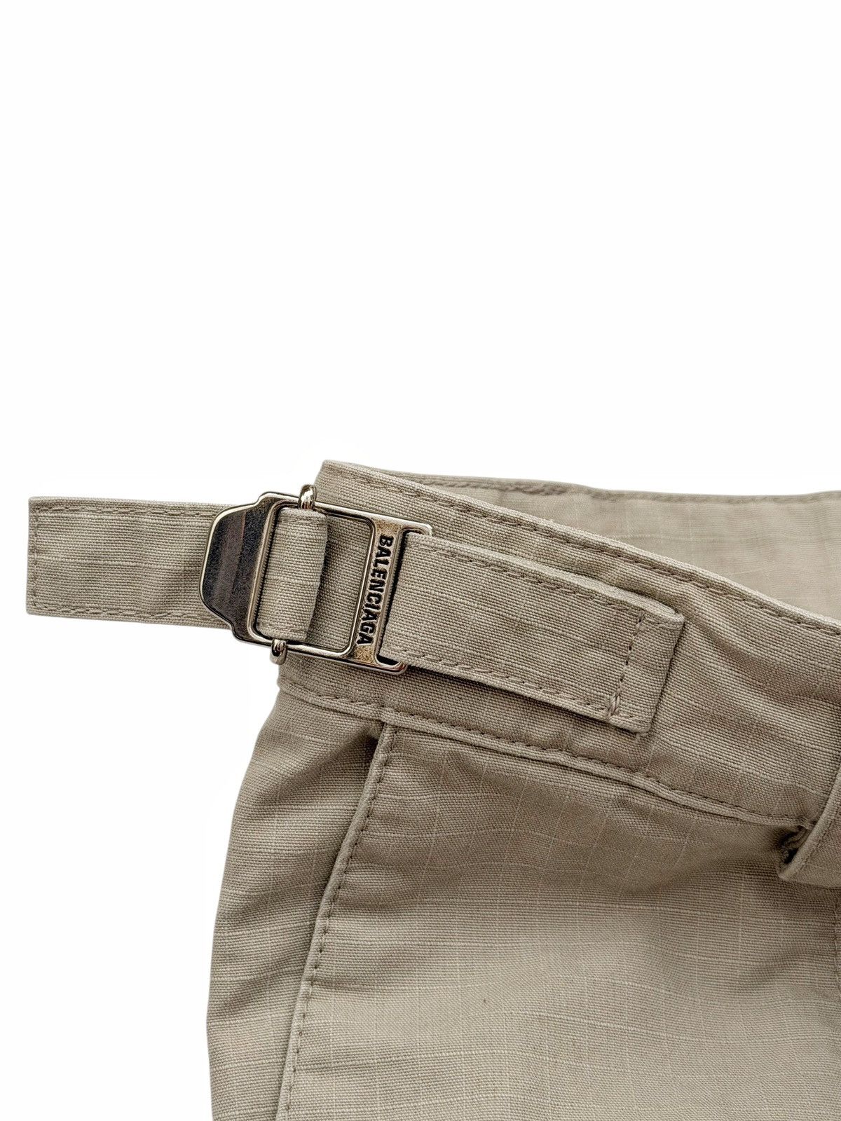 Balenciaga S Ripstop Khaki Cargo Flare Pants Size US 34 / EU 50 - 9 Thumbnail