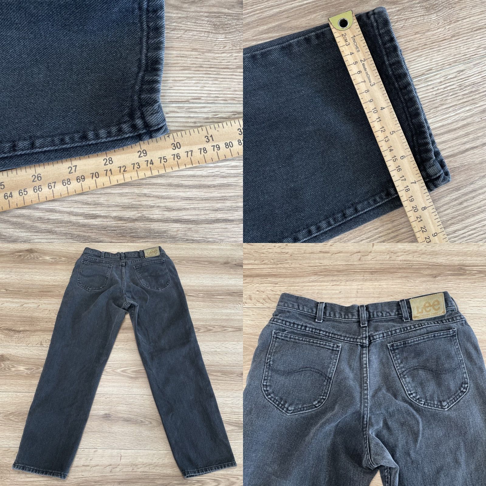 Lee VINTAGE Lee Jeans Men's Regular Size 34 x 30 Black Denim Straight Faded 90s Mens Size US 34 / EU 50 - 8 Thumbnail