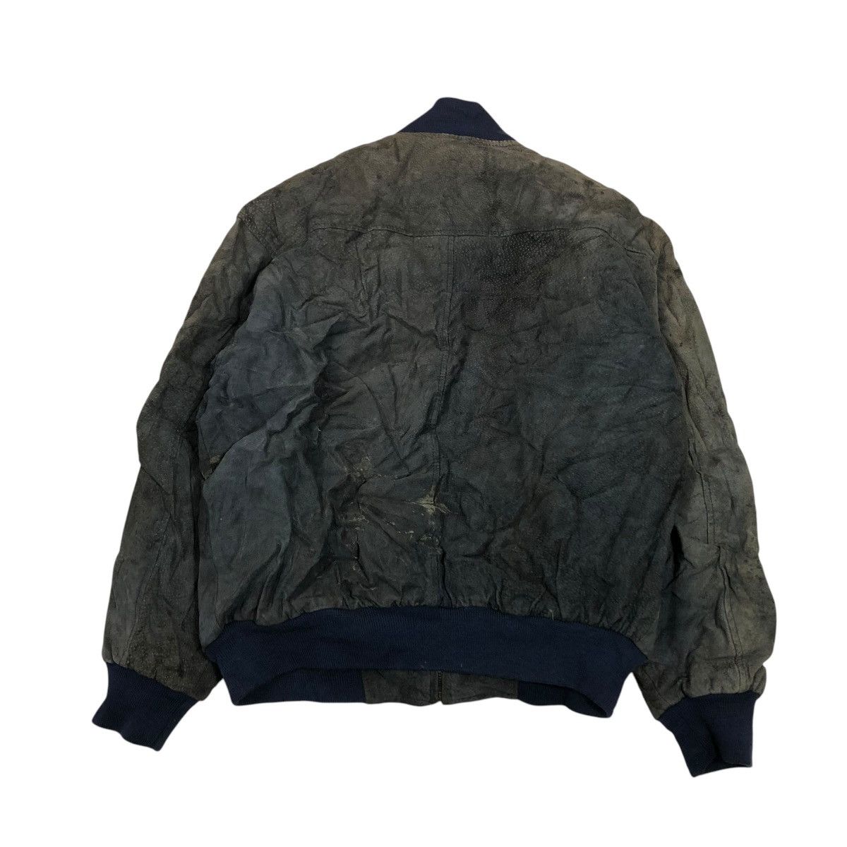 Japanese Brand 🔥VINTAGE LEATHER JACKET BOMBER BACK LOT ISSEY MIYAKE Size US L / EU 52-54 / 3 - 2 Thumbnail