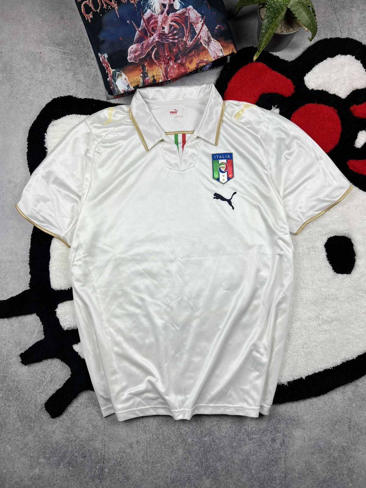 Vintage Puma Italy 2007 Blockcore Soccer Football Y2K Jersey