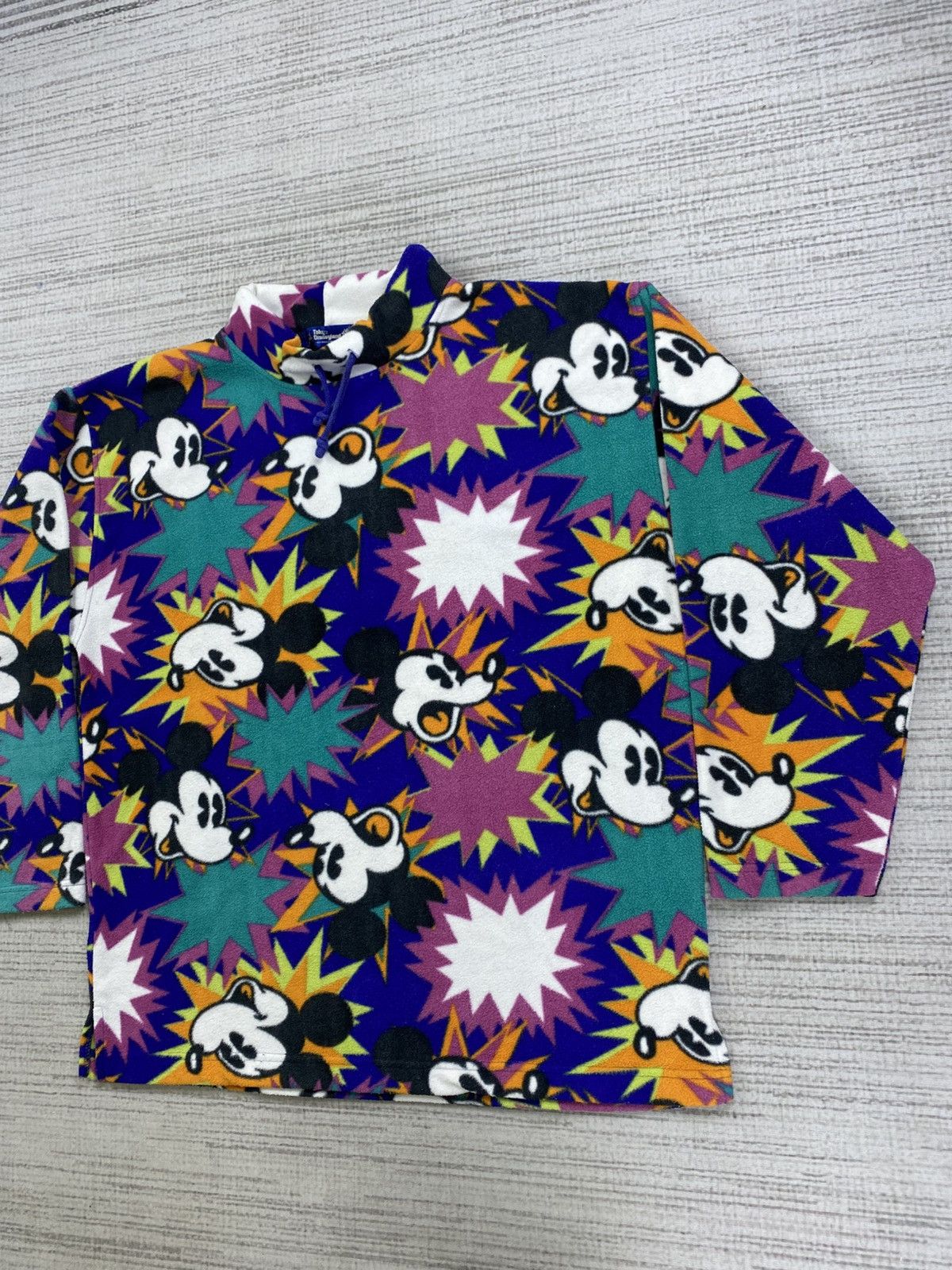 Disney × Mickey Mouse × Vintage Vtg 90s Disneyland Tokyo Mickey Mouse Full Print Sweatshirt Size US XL / EU 56 / 4 - 4 Thumbnail
