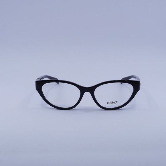 Versace Versace VE3372U GB1 Eyeglasses Shiny Black 54mm Cat Eye Size ONE SIZE - 2 Thumbnail