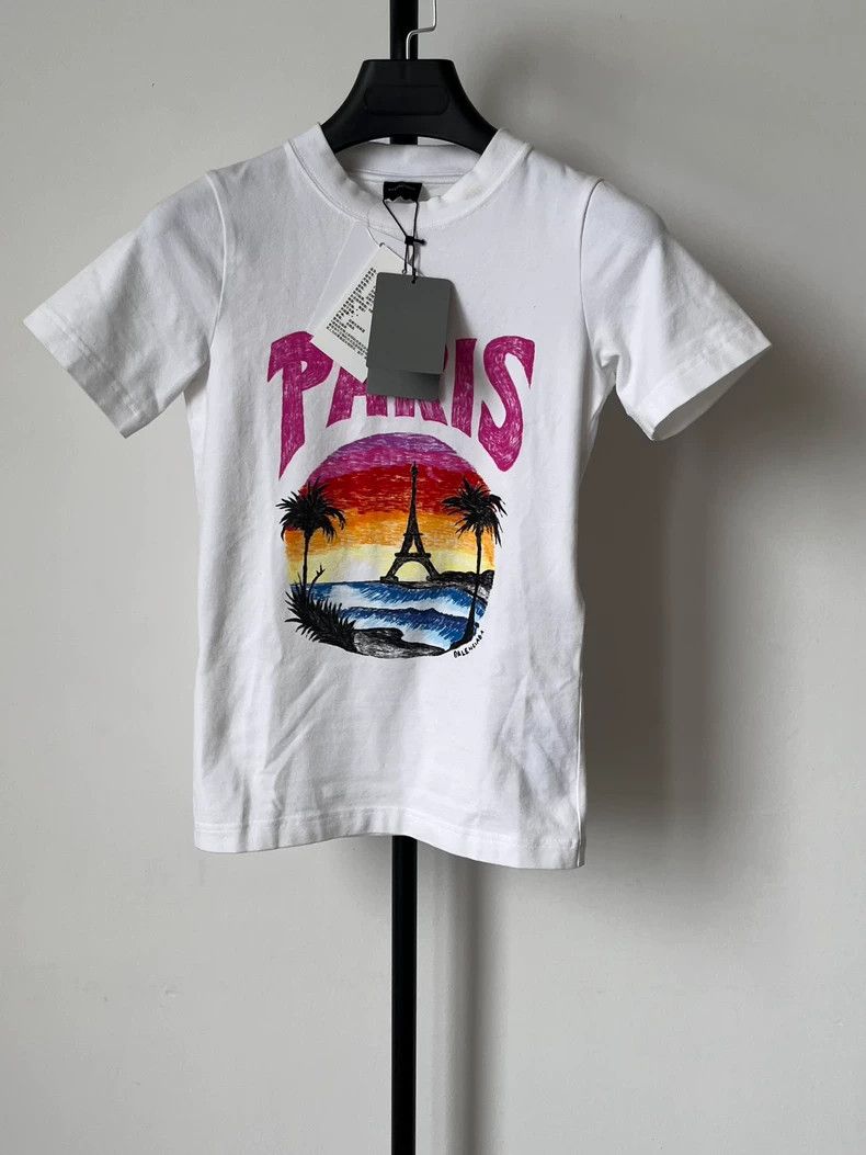Balenciaga Balenciaga Paris Sunset Tower T-Shirt - dmc Size US S / EU 44-46 / 1 - 1 Thumbnail