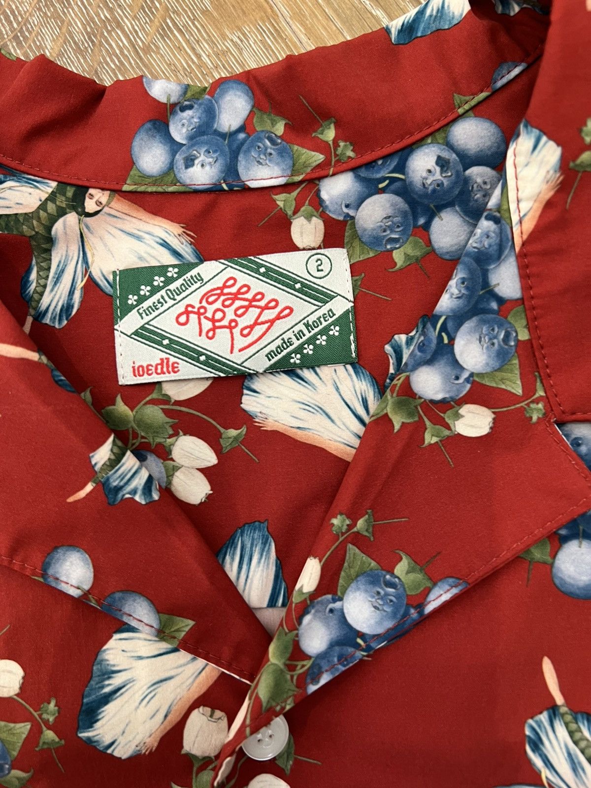 Vintage Loedle blueberry hawaiian shirt Size US L / EU 52-54 / 3 - 3 Thumbnail