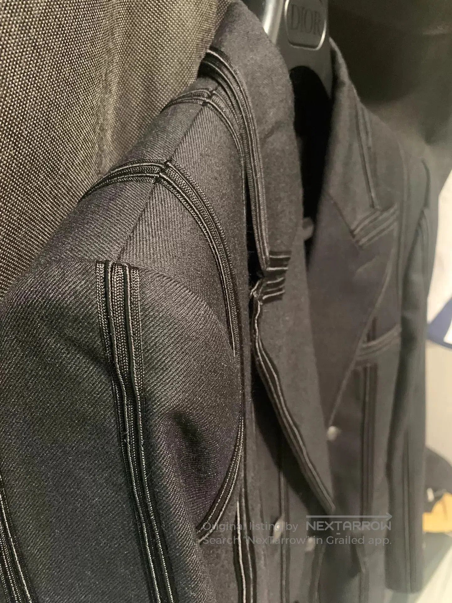 Saint Laurent Paris Black Striped Double-Breasted Blazer. Size US M / EU 48-50 / 2 - 4 Thumbnail
