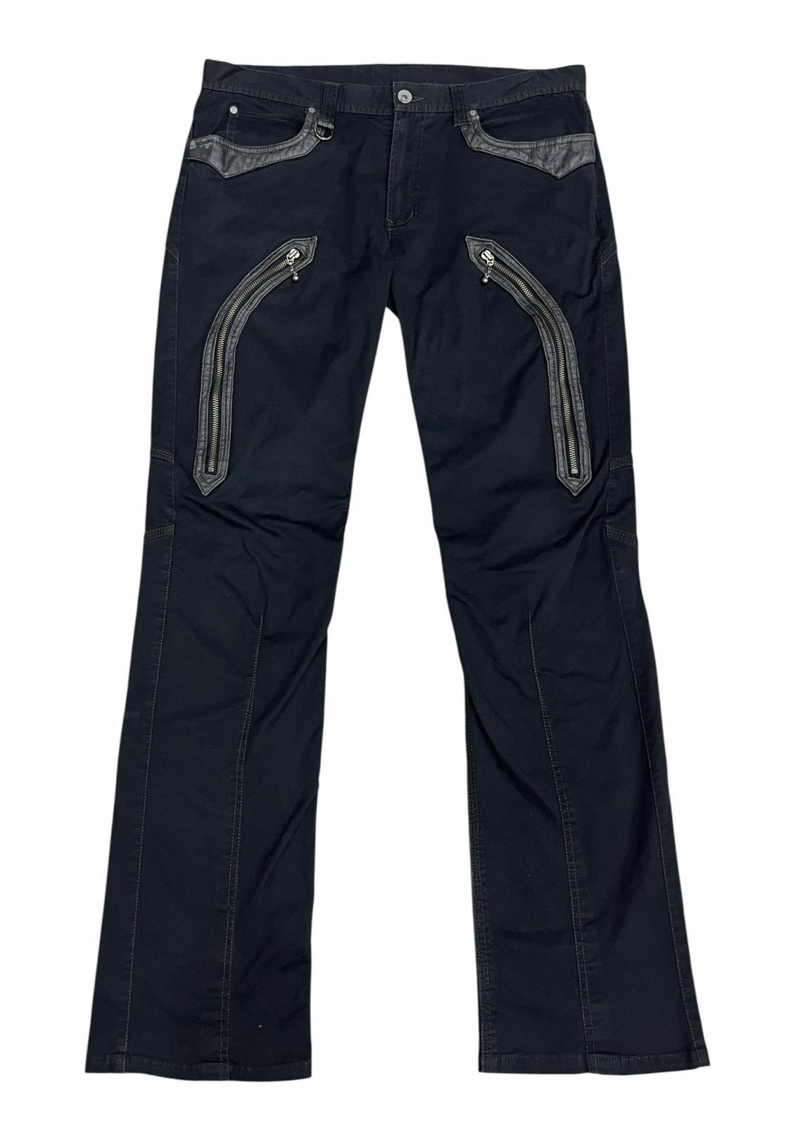 HIDEAWAYS 🔥NICOLE Hideaways Avant Garde Moto Zip Panel Straight Pants Size US 31 - 1 Thumbnail