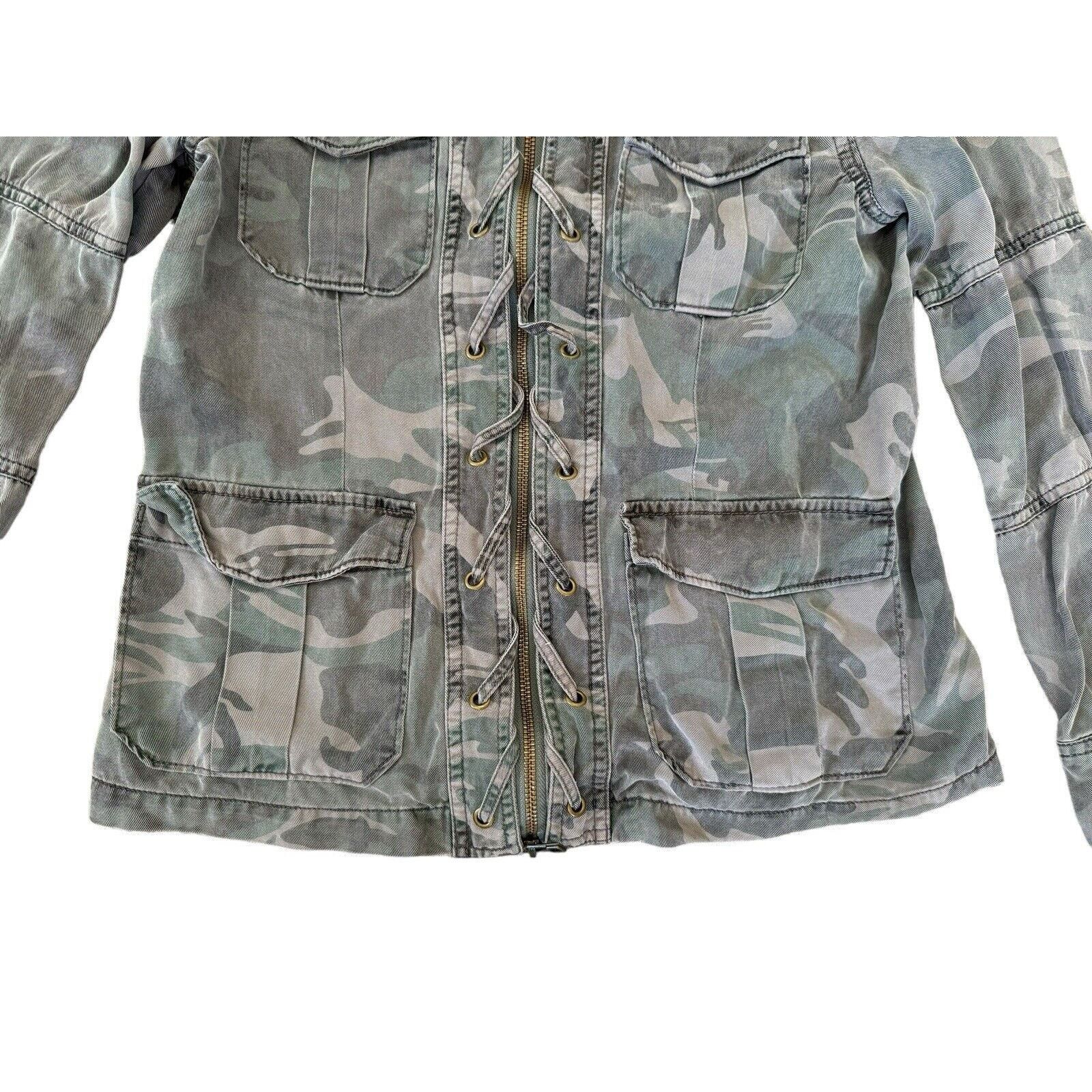 Pam & Gela GREEN DAY Camo Retro Vintage Denim Band Concert Zip Jacket Size S / US 4 / IT 40 - 7 Thumbnail