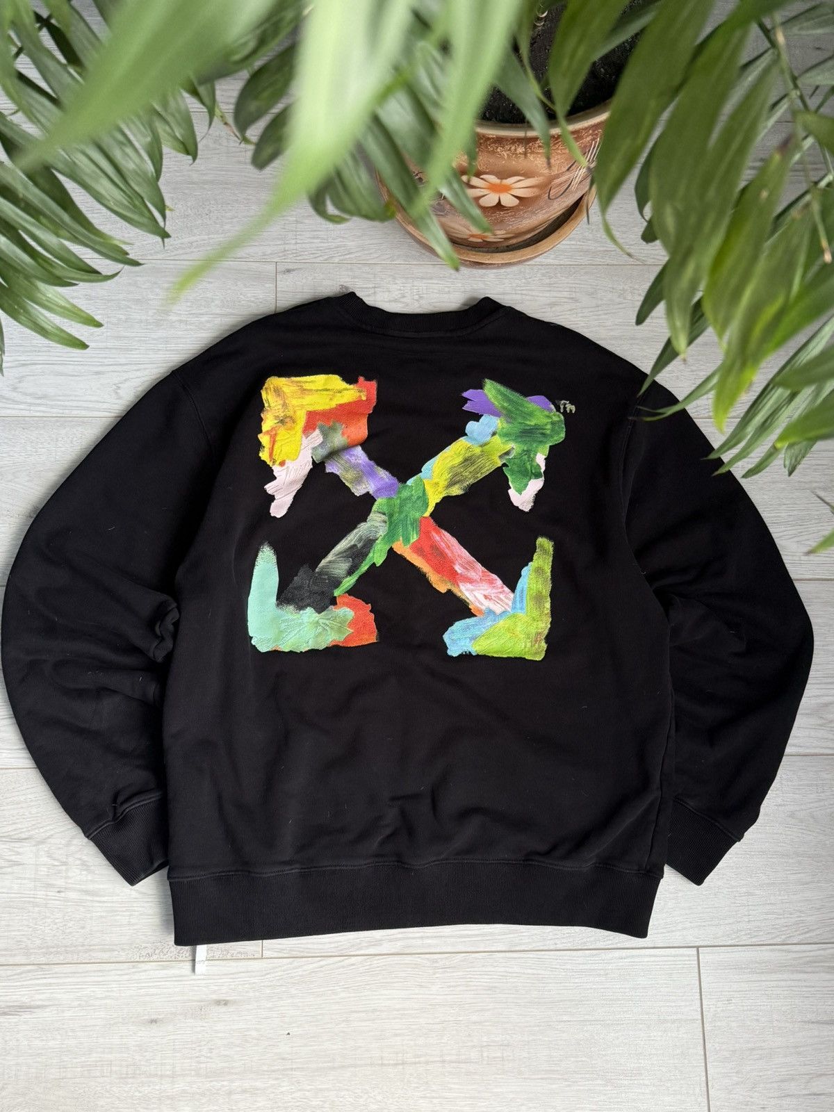 Off-White Off-White sweatshirt back logo crewneck Size US XL / EU 56 / 4 - 1 Thumbnail