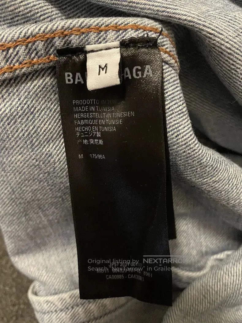 Balenciaga Balenciaga Oversize Embroidered Denim Jacket. Size US L / EU 52-54 / 3 - 5 Thumbnail