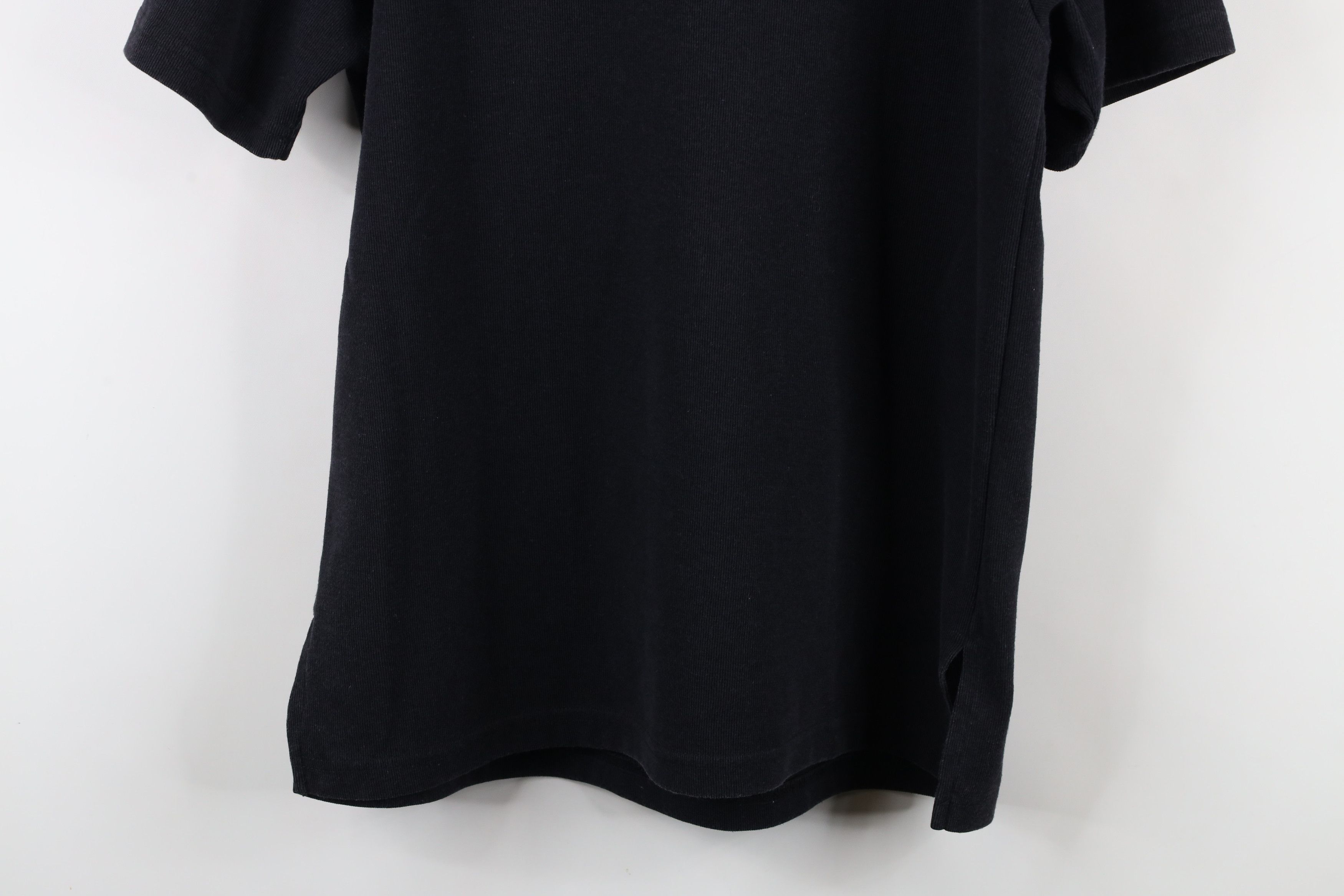 Vintage Vintage 90s Streetwear Blank Ribbed Knit T-Shirt Black USA Size M / US 6-8 / IT 42-44 - 12 Thumbnail