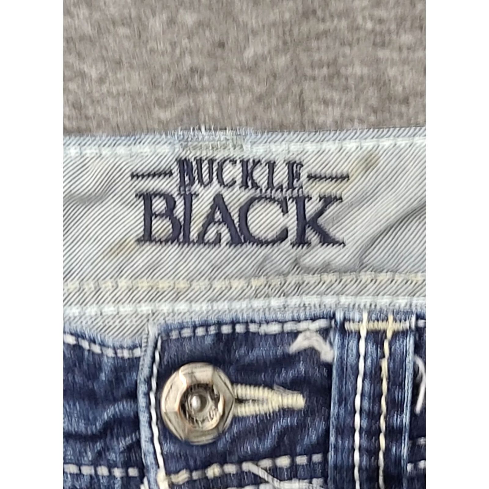 Buckle Black Buckle Black 7 Fit Mens Jeans 32x32 Medium Wash Straight Leg Heavy Thick Stitch Size US 32 / EU 48 - 3 Thumbnail