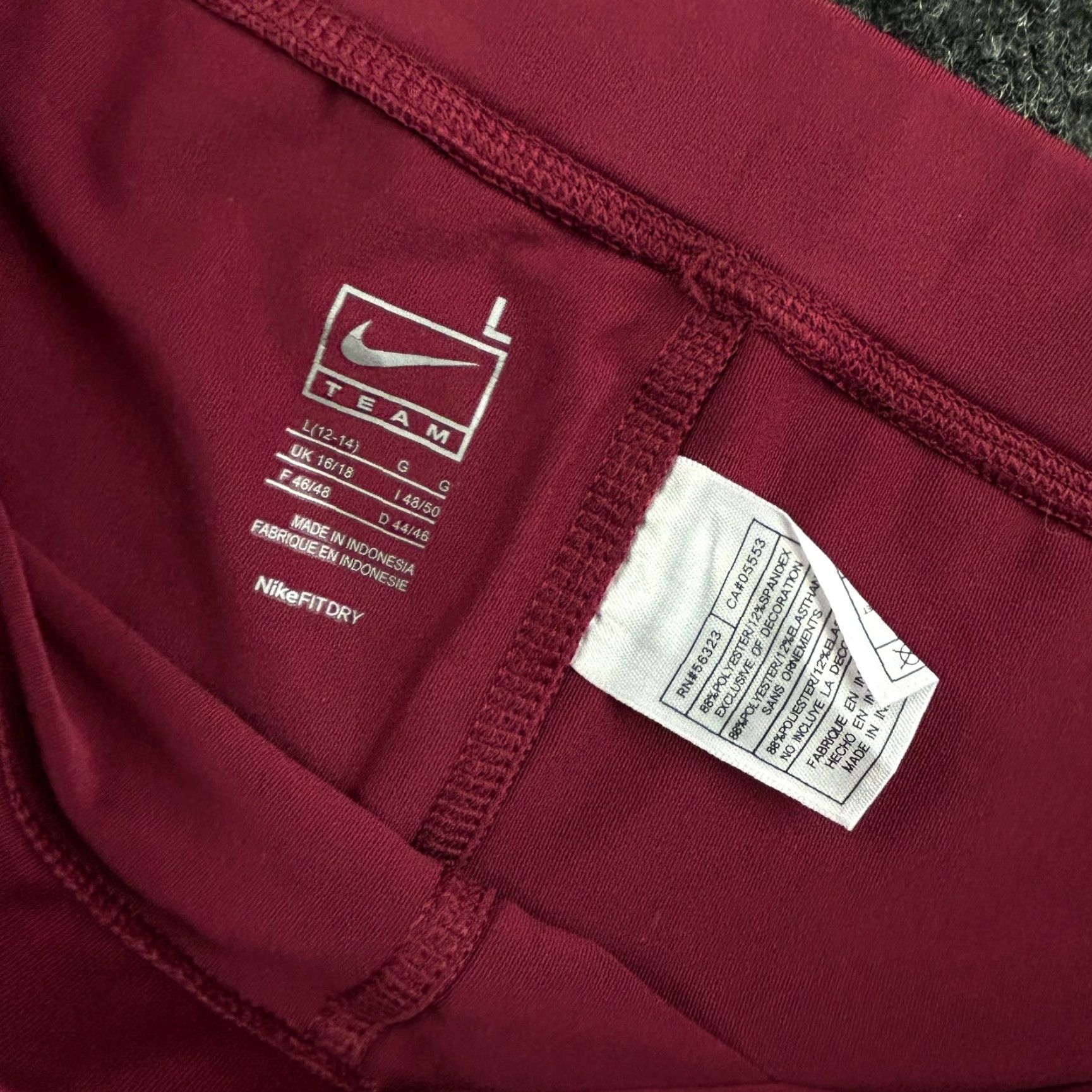 Nike Nike Fit Dry Bike Shorts Women L Maroon Size 36" / US 14 / IT 50 - 5 Thumbnail