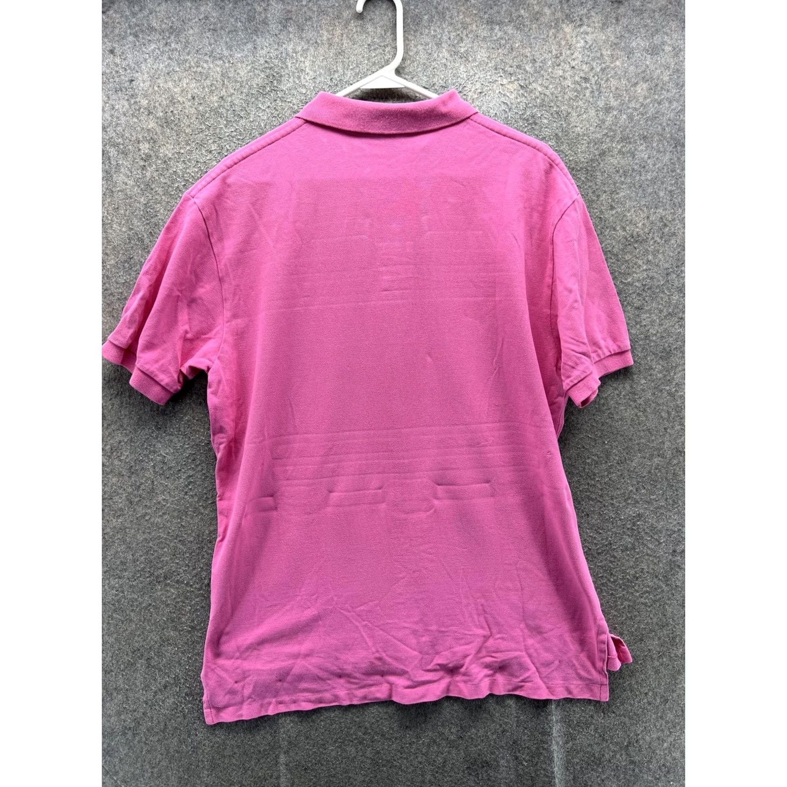 Polo Ralph Lauren Polo Shirt Mens Large Pink Polo by Ralph Lauren Solid Pony Logo Cotton Pique Casual Button Short Sleeve Old Style? Size US L / EU 52-54 / 3 - 7 Thumbnail