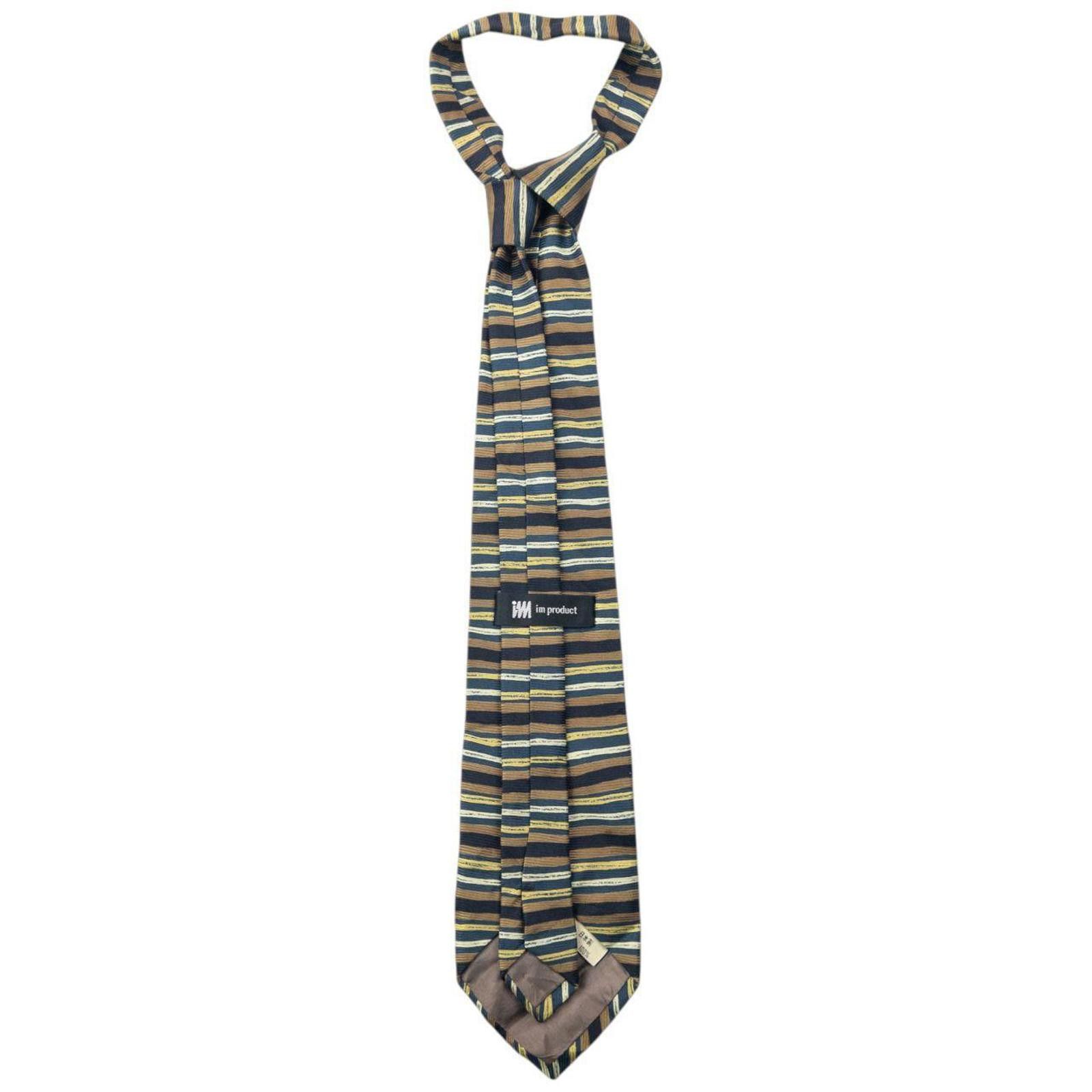 Issey Miyake Vintage 90s Issey Miyake Striped Silk Tie Size ONE SIZE - 2 Thumbnail