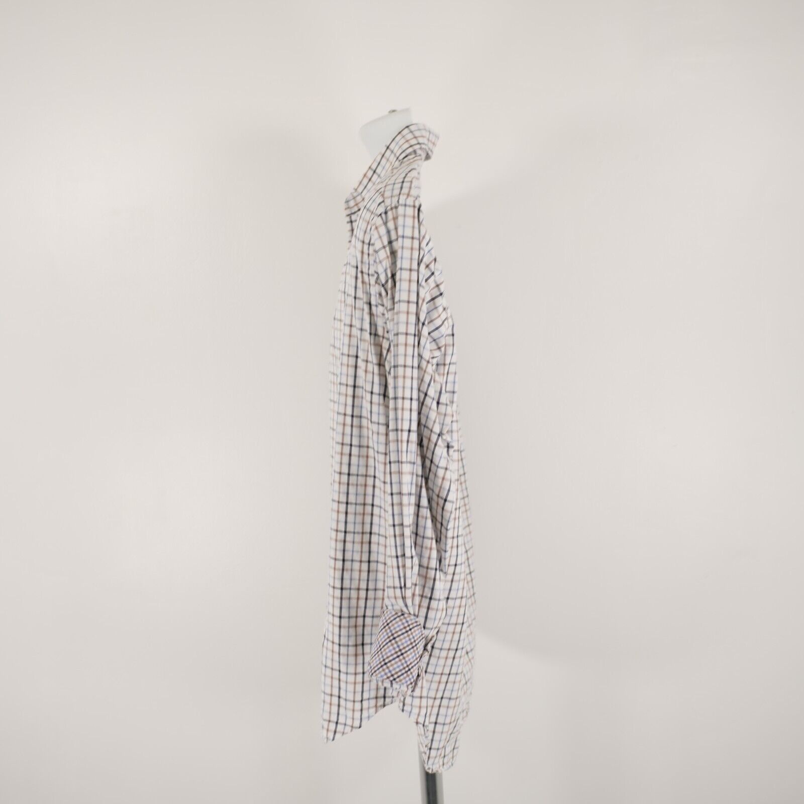 Designer Jack Stone Thomas Dean Large Cream W/ Orange Blue Plaid Flip Size US L / EU 52-54 / 3 - 5 Thumbnail