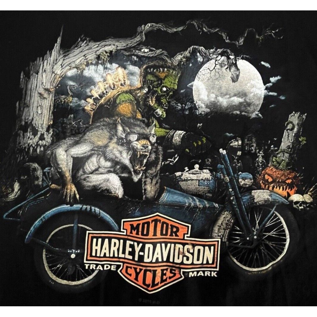 Harley Davidson Vintage Harley Davidson Frankenstein Werewolf Biker ...