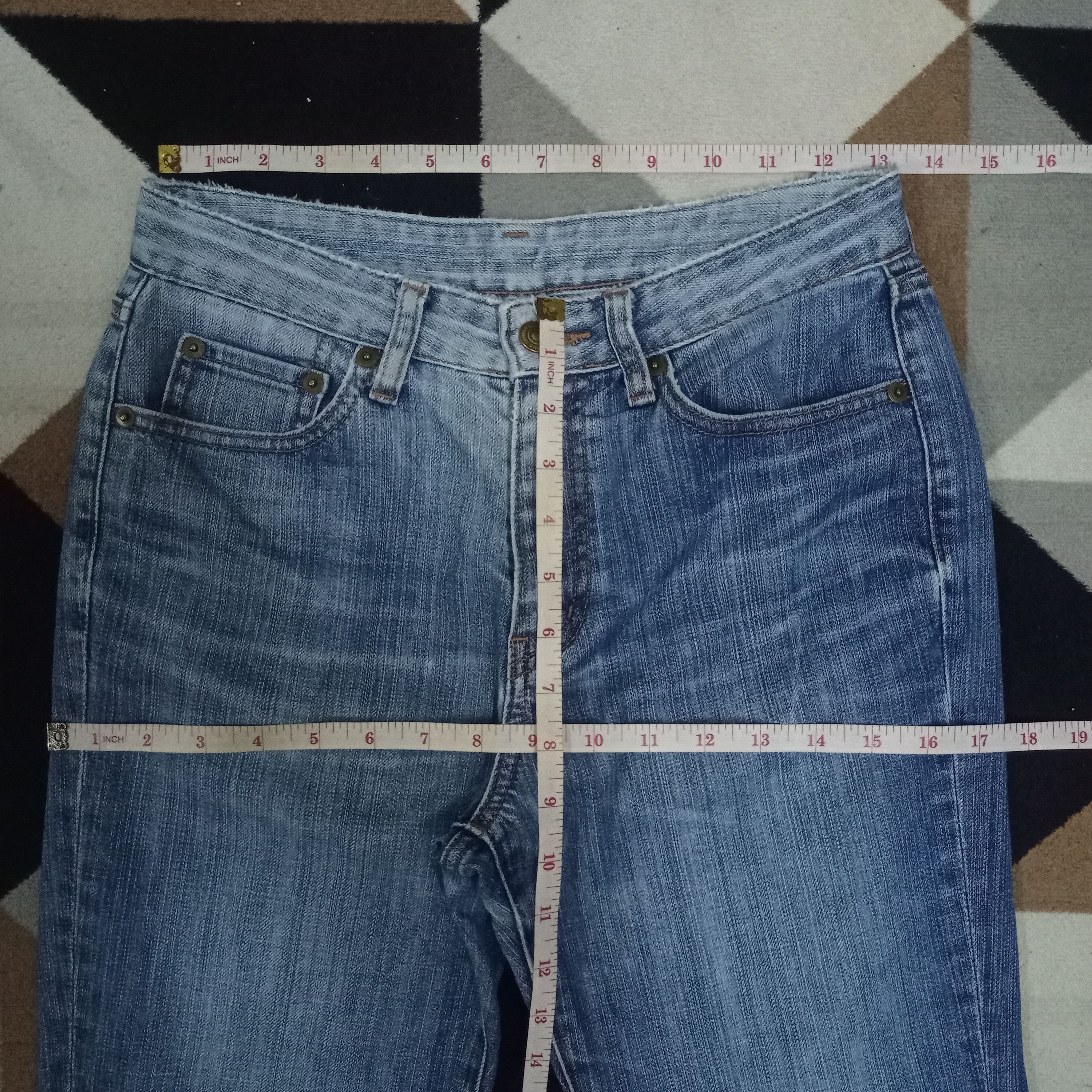 Japanese Brand × Uniqlo Vintage Japanese Uniqlo Blue Wash Flare Jeans Size US 26 / EU 42 - 7 Thumbnail
