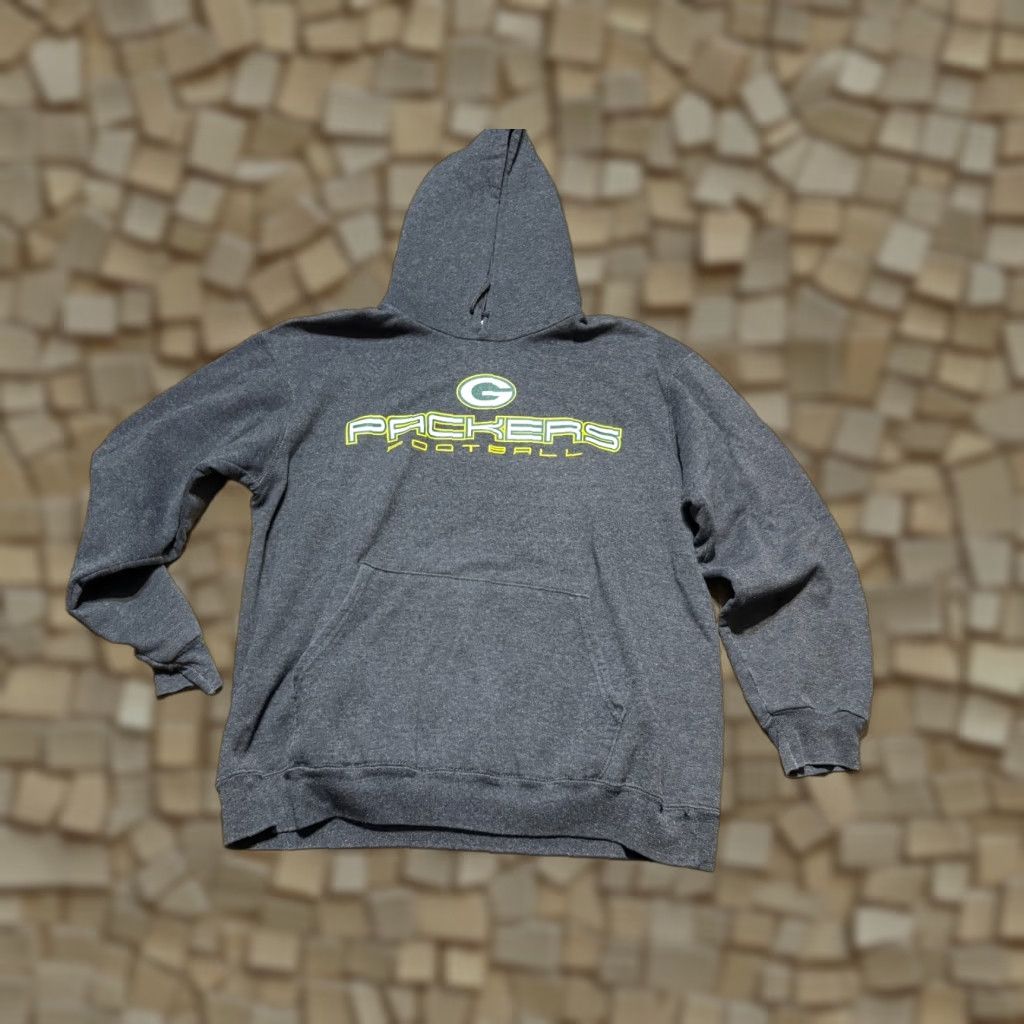 NFL NFL Team Apparel Hoodie Mens Medium Grey Gold Green Wisconsin Green Bay Packers Size US M / EU 48-50 / 2 - 1 Thumbnail