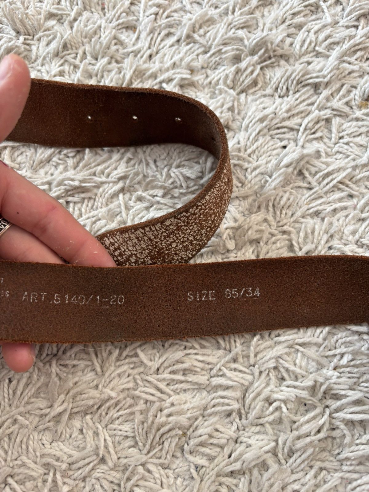 Levi's Vintage Clothing × Vintage 🇺🇸Faded Vintage Big Logo Belt Levis America Size ONE SIZE - 6 Thumbnail